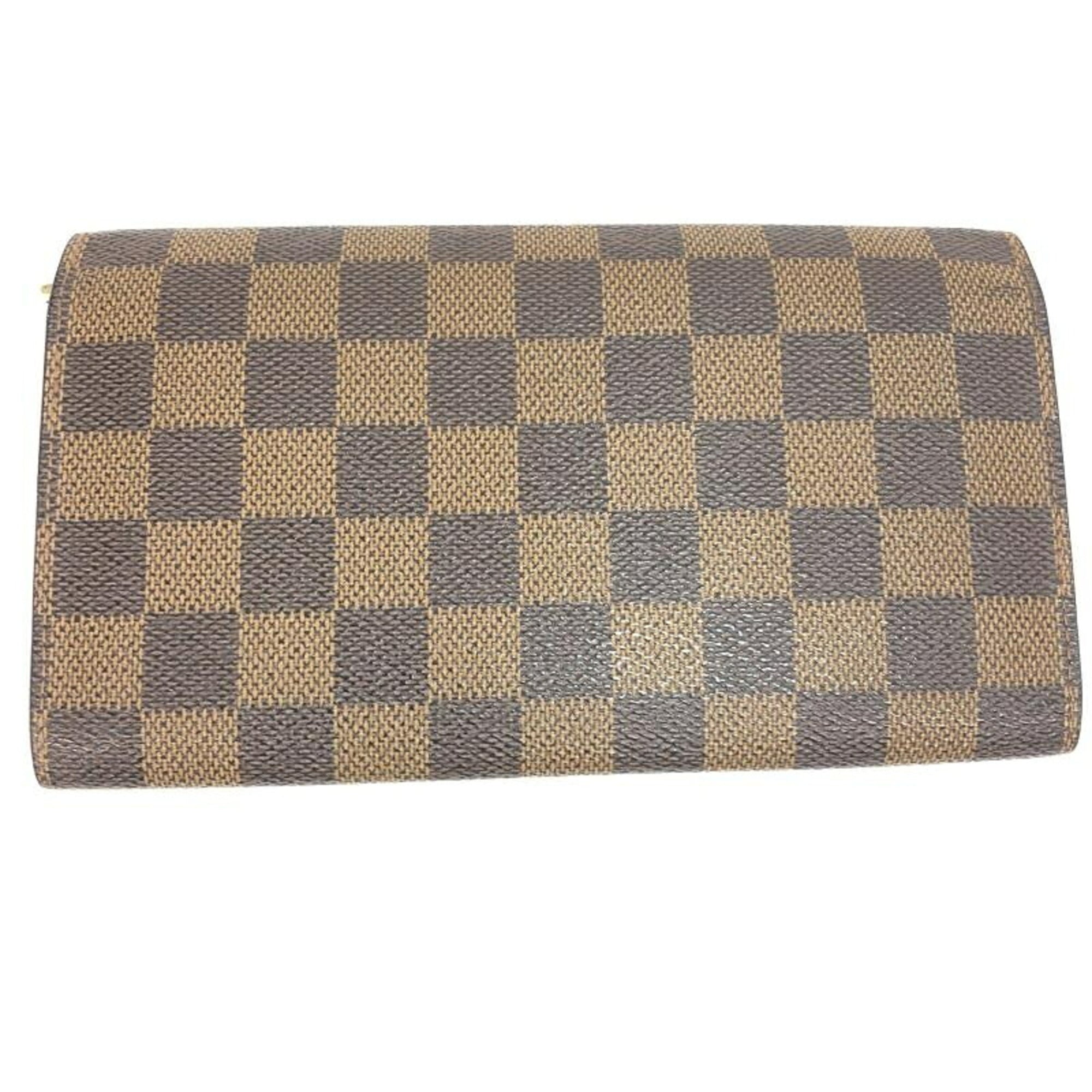 Louis Vuitton Damier Leather Long Wallet (Bi-Fold) (Pre-Owned)