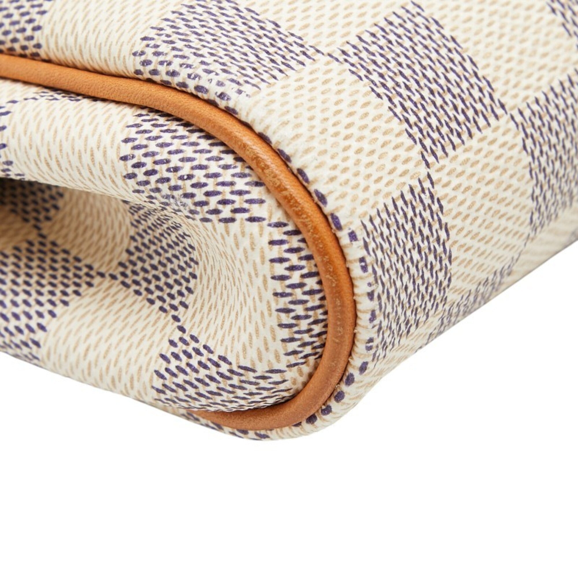 Louis Vuitton Damier Azur White Pvc Leather Handbag Shoulder Bag (Pre-Owned)