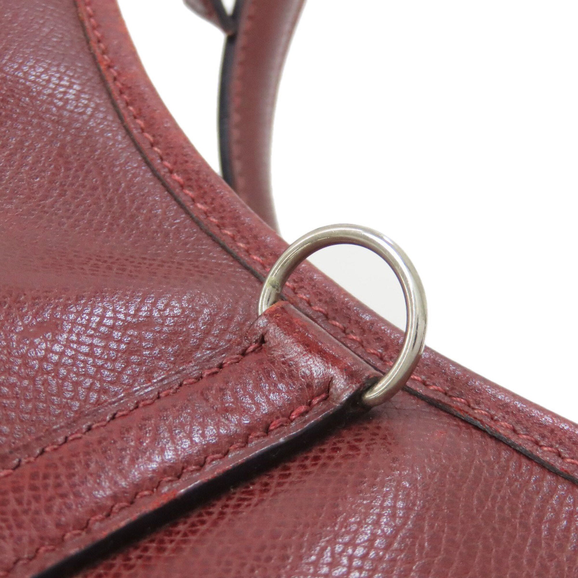 Hermes Rouge H Lisse Leather Shoulder Bag (Pre-Owned)