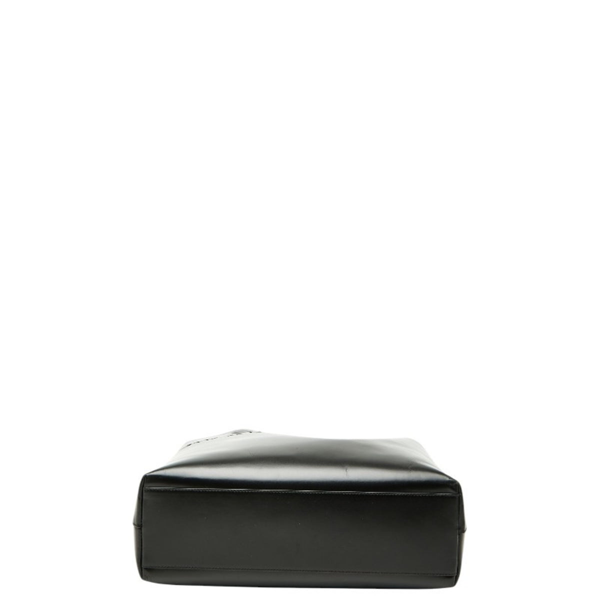 Prada Black Leather Handbag Pouch Tote Bag (Pre-Owned)