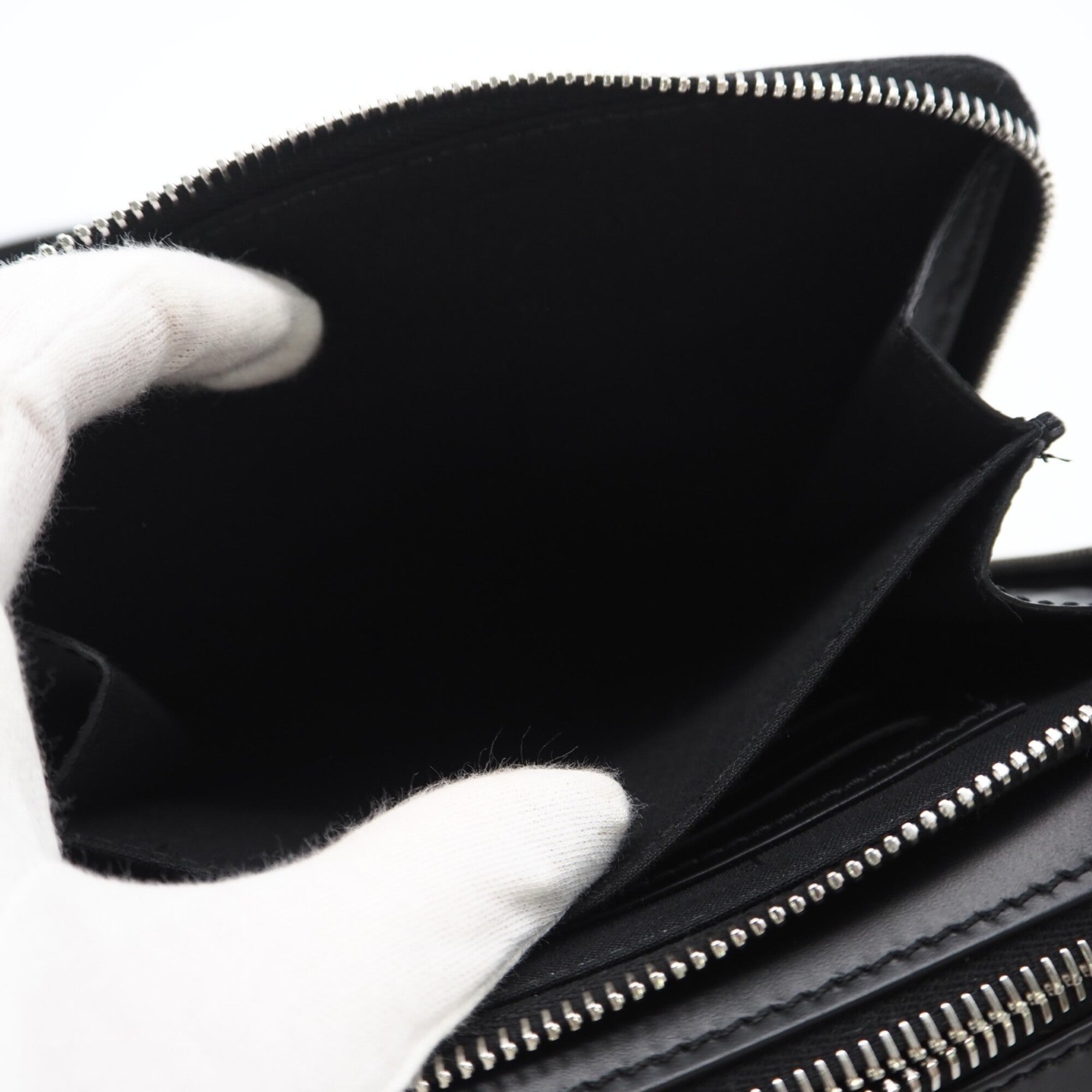 Fendi Black Gray Canvas Leather Pouch Shoulder Bag (Pre-Owned)