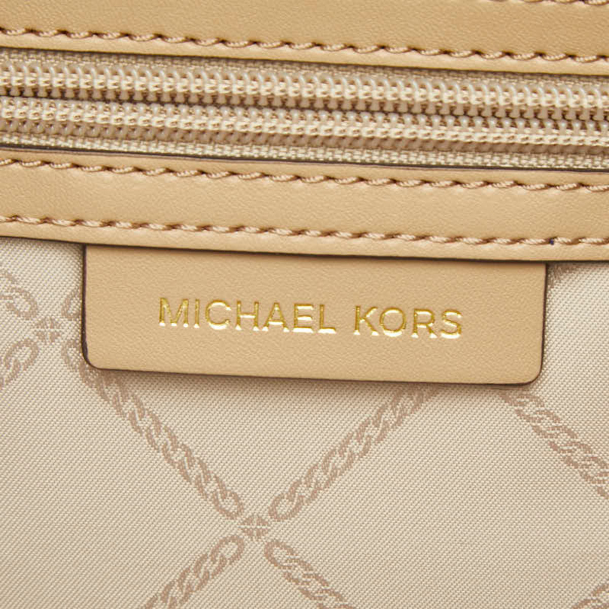 Michael Kors Beige Nylon Leather Backpack (Pre-Owned)
