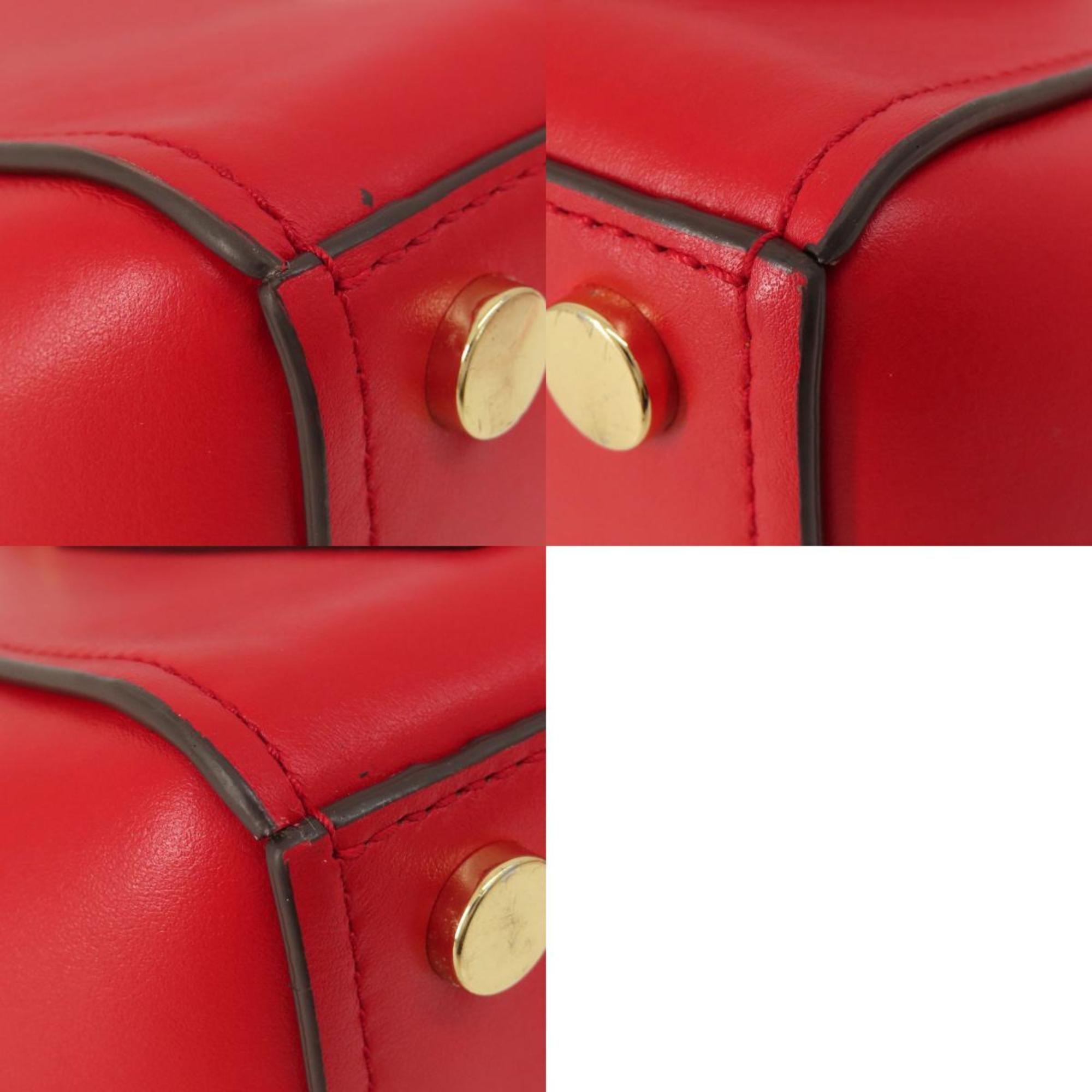 Michael Kors Red Color Leather Handbag (Pre-Owned)