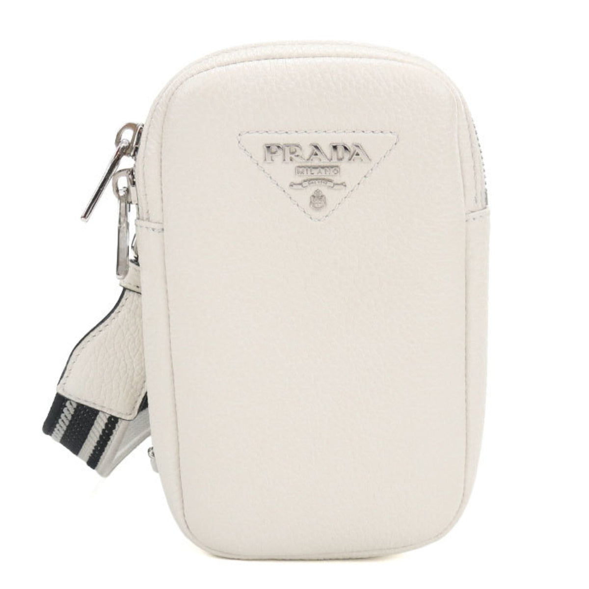Prada White Leather Shoulder Bag (Pre-Owned)