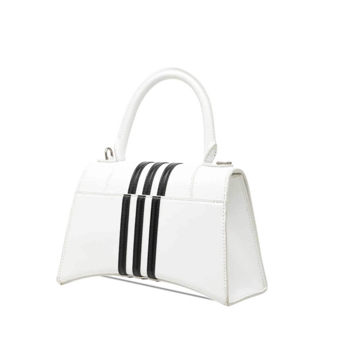 Balenciaga Black White Leather Handbag Shoulder Bag (Pre-Owned)