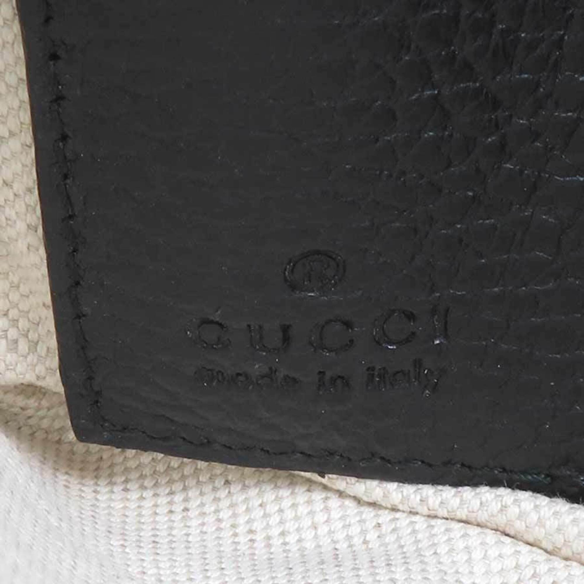 Gucci Black Leather Clutch Bag Pouch (Pre-Owned)