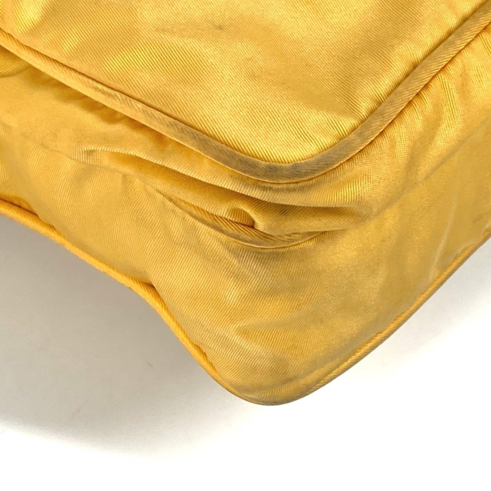 Prada Yellow Nylon Pochette Shoulder Bag (Pre-Owned)