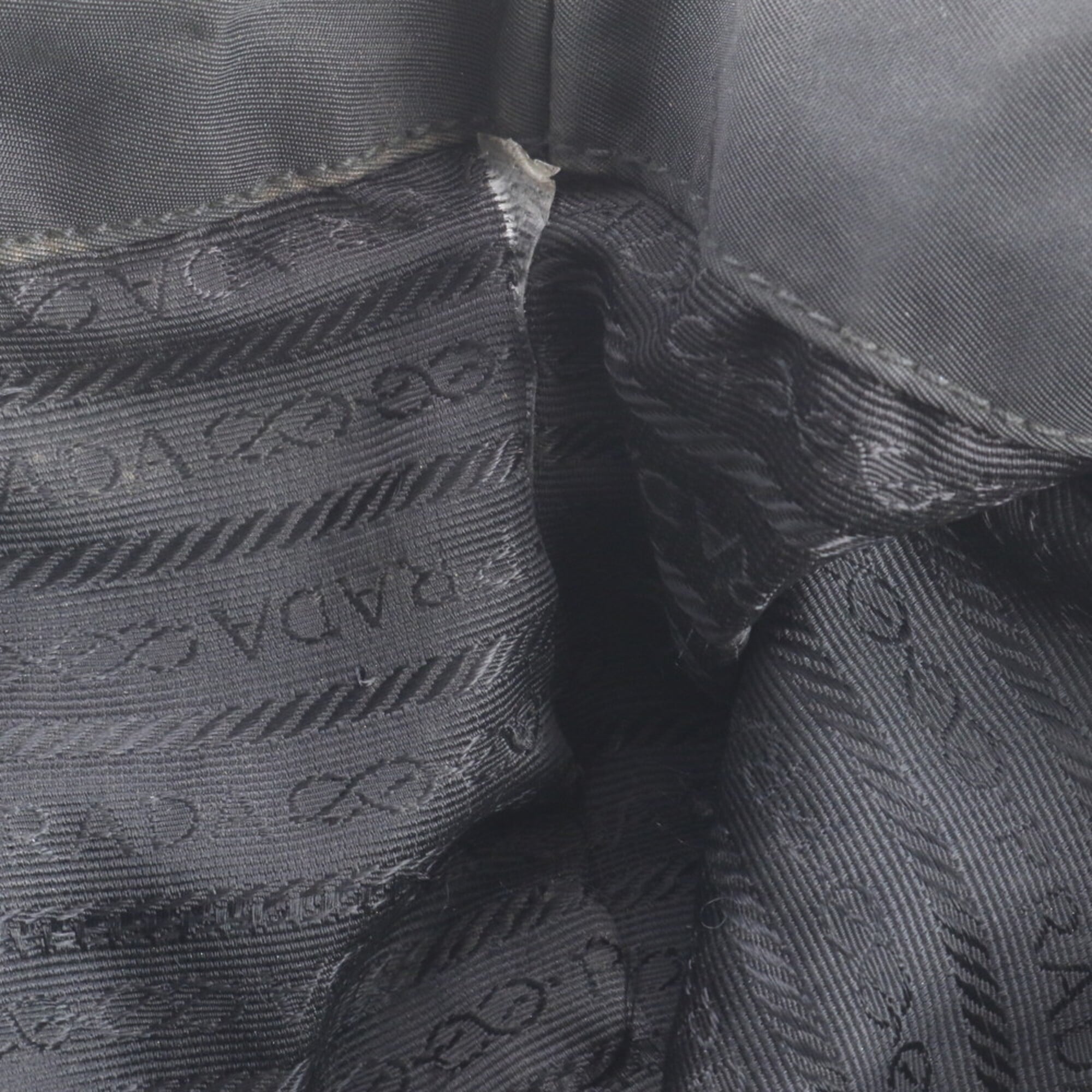 Prada Black Nylon Handbag Tote Bag (Pre-Owned)