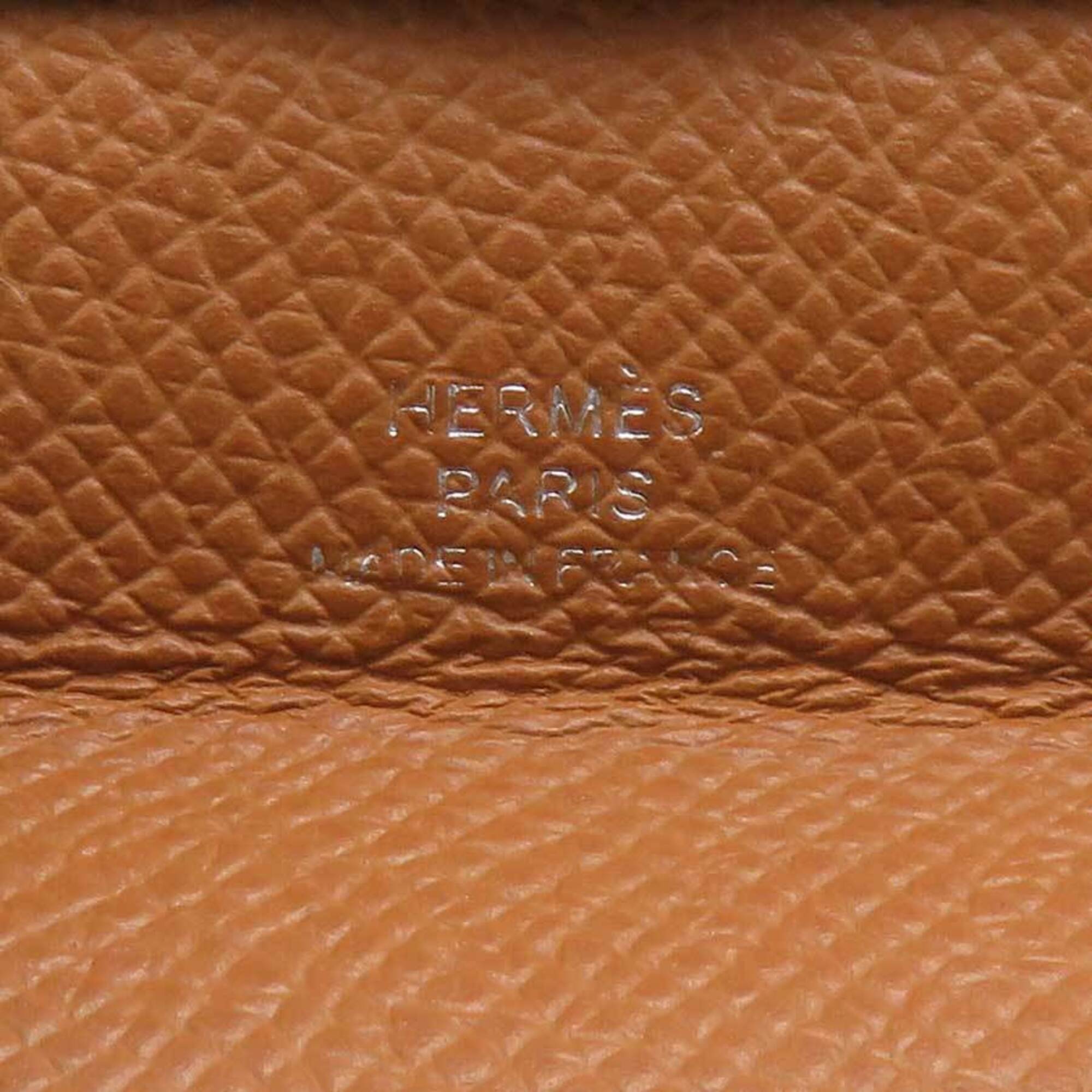 Hermes Brown Epsom Leather Coin Purse/Coin Case (Pre-Owned)