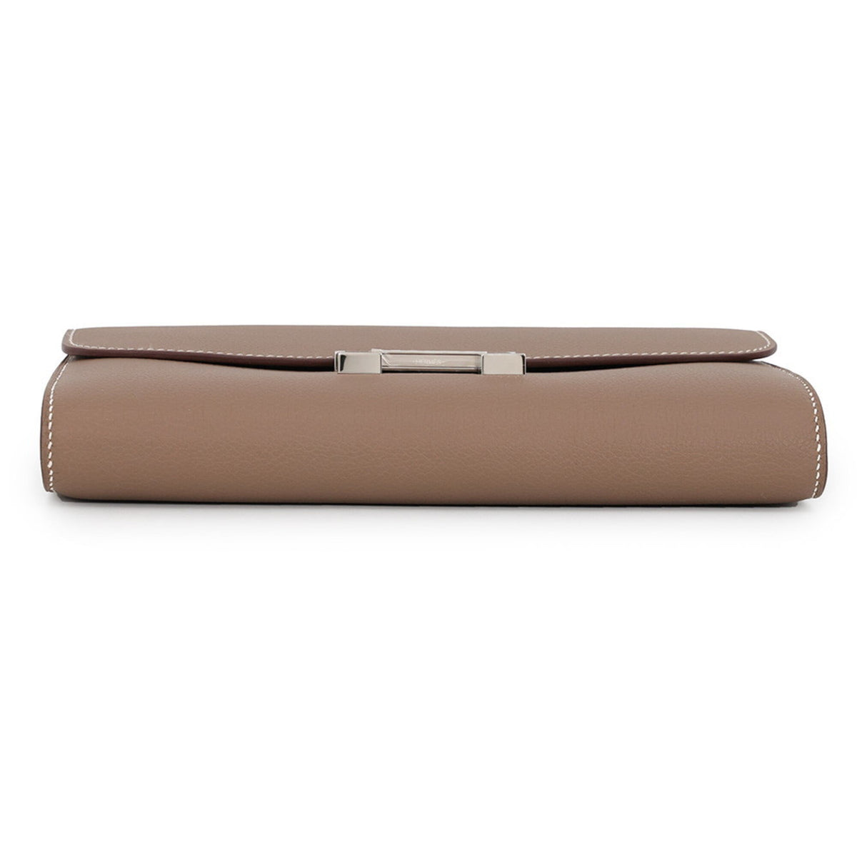 Hermes Constance Etoupe Gray Evercalf Leather Chain/Shoulder Wallet (Pre-Owned)