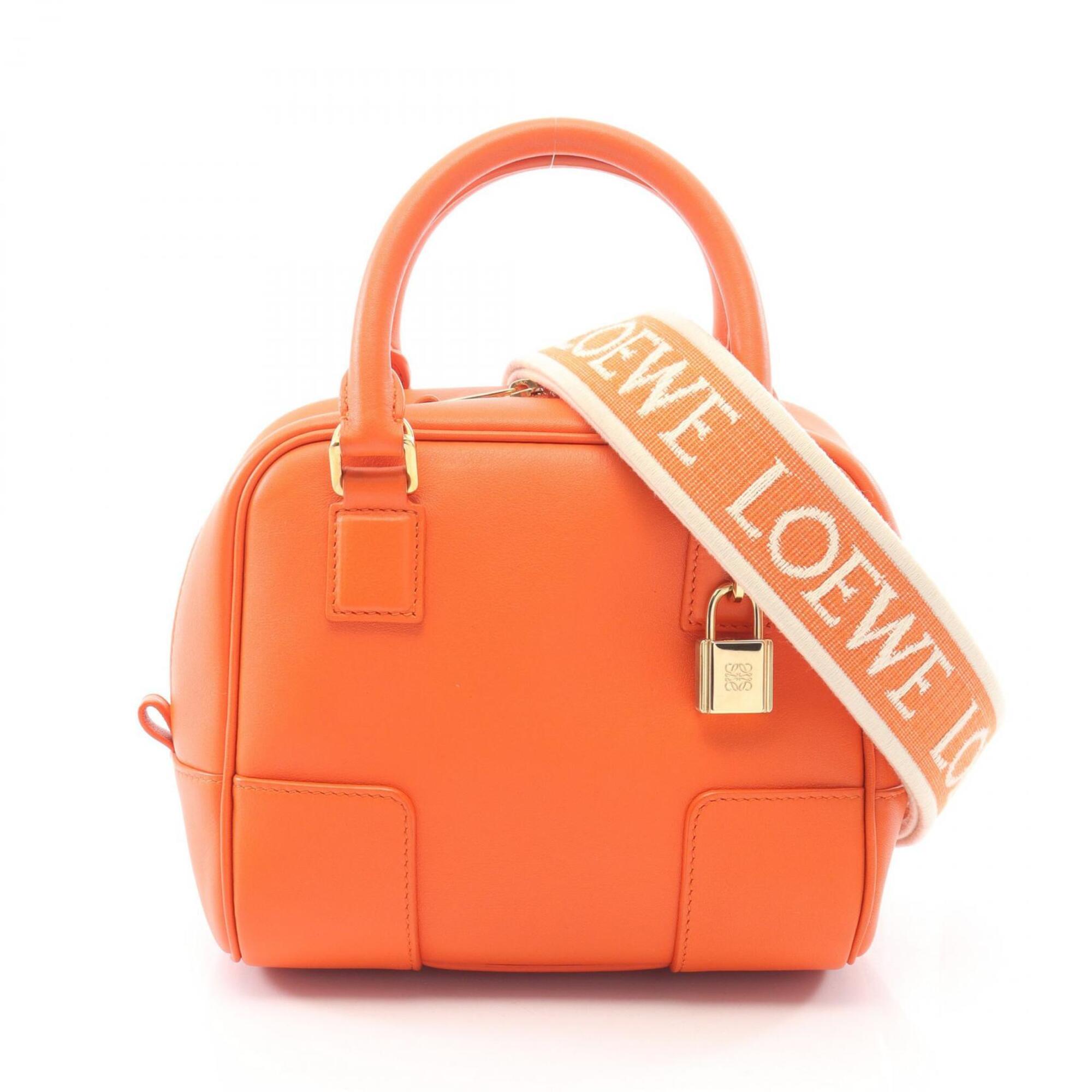 Loewe Orange Leather Handbag (Pre-Owned)