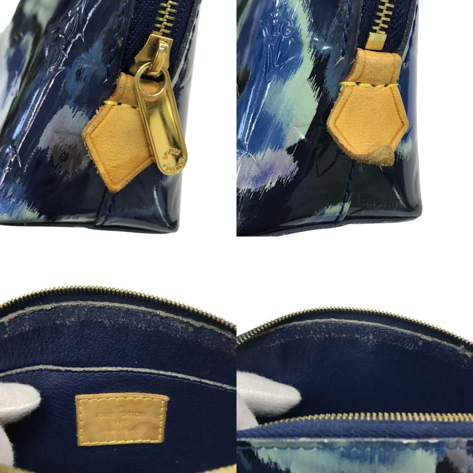 Louis Vuitton Blue Galle Vernis Pouch (Pre-Owned)