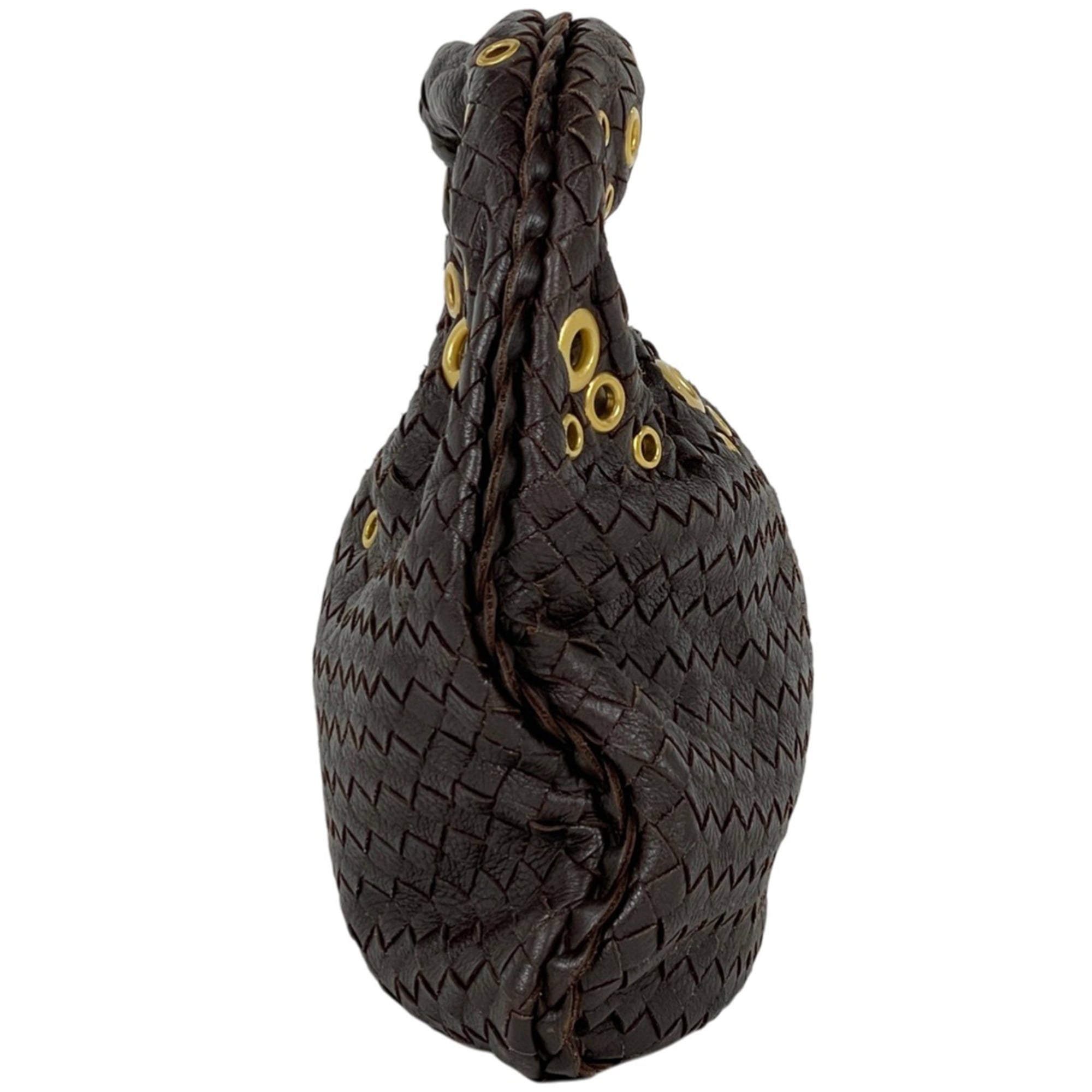 Bottega Veneta Brown Leather Handbag Pouch Shoulder Bag (Pre-Owned)
