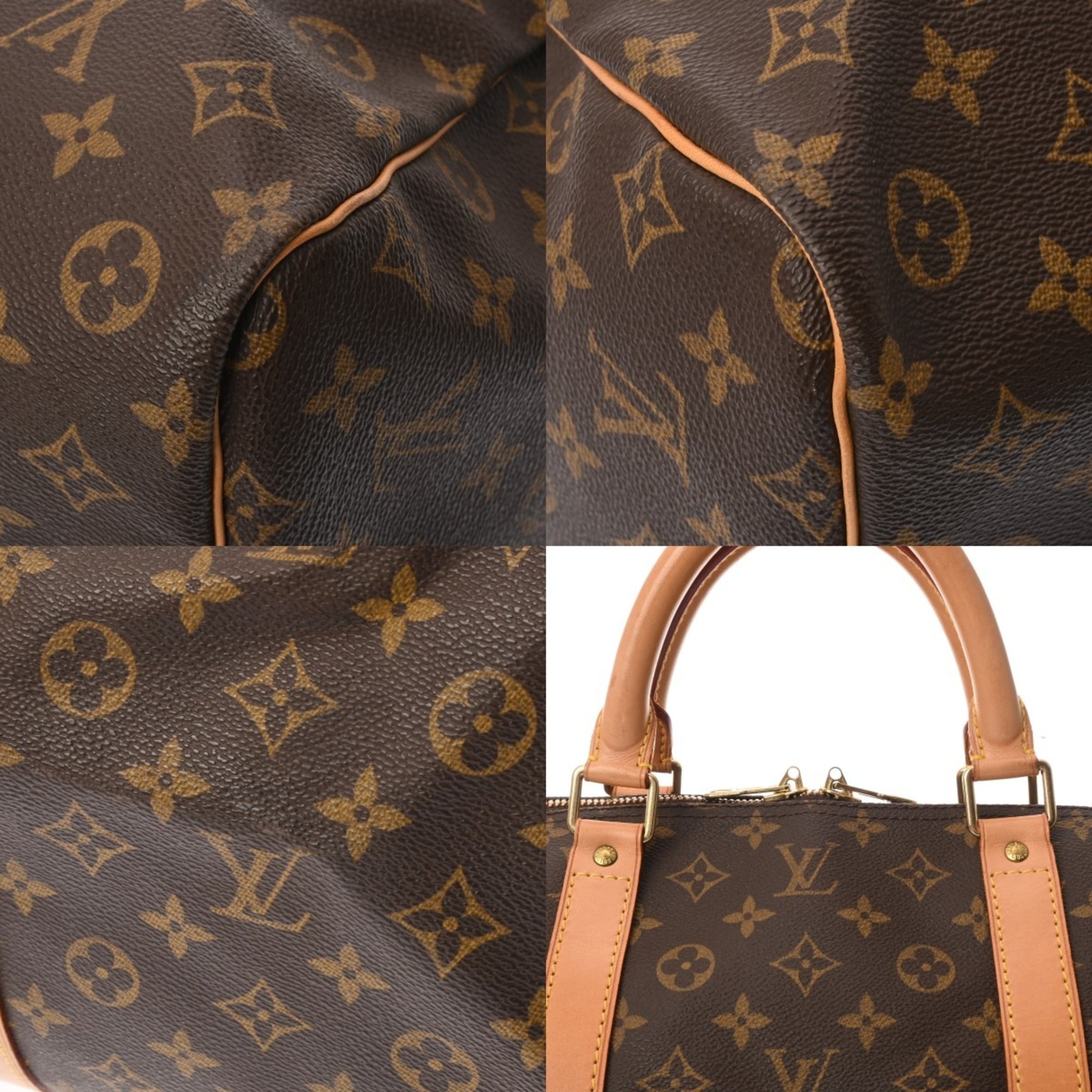 Louis Vuitton Brown Monogram Canvas Boston Bag (Pre-Owned)