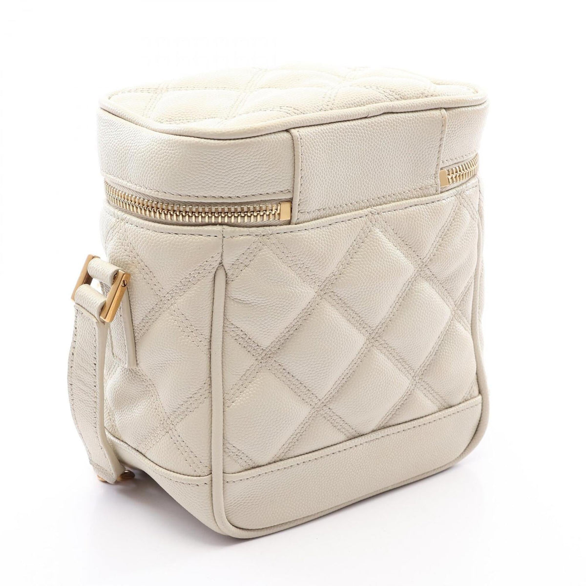 Yves Saint Laurent Ivory Leather Handbag Shoulder Bag (Pre-Owned)