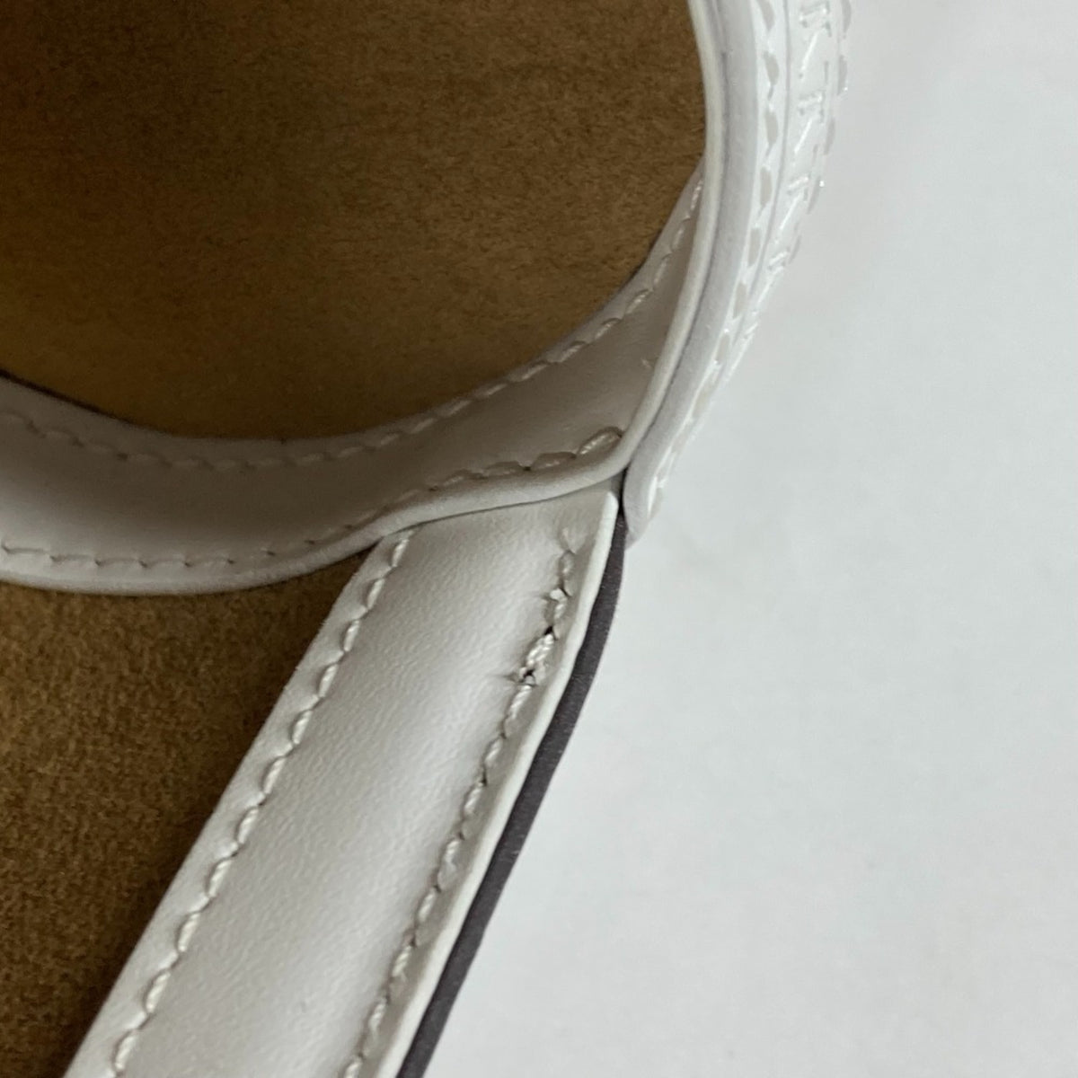 Louis Vuitton Brown White Monogram Canvas Pouch Shoulder Bag (Pre-Owned)