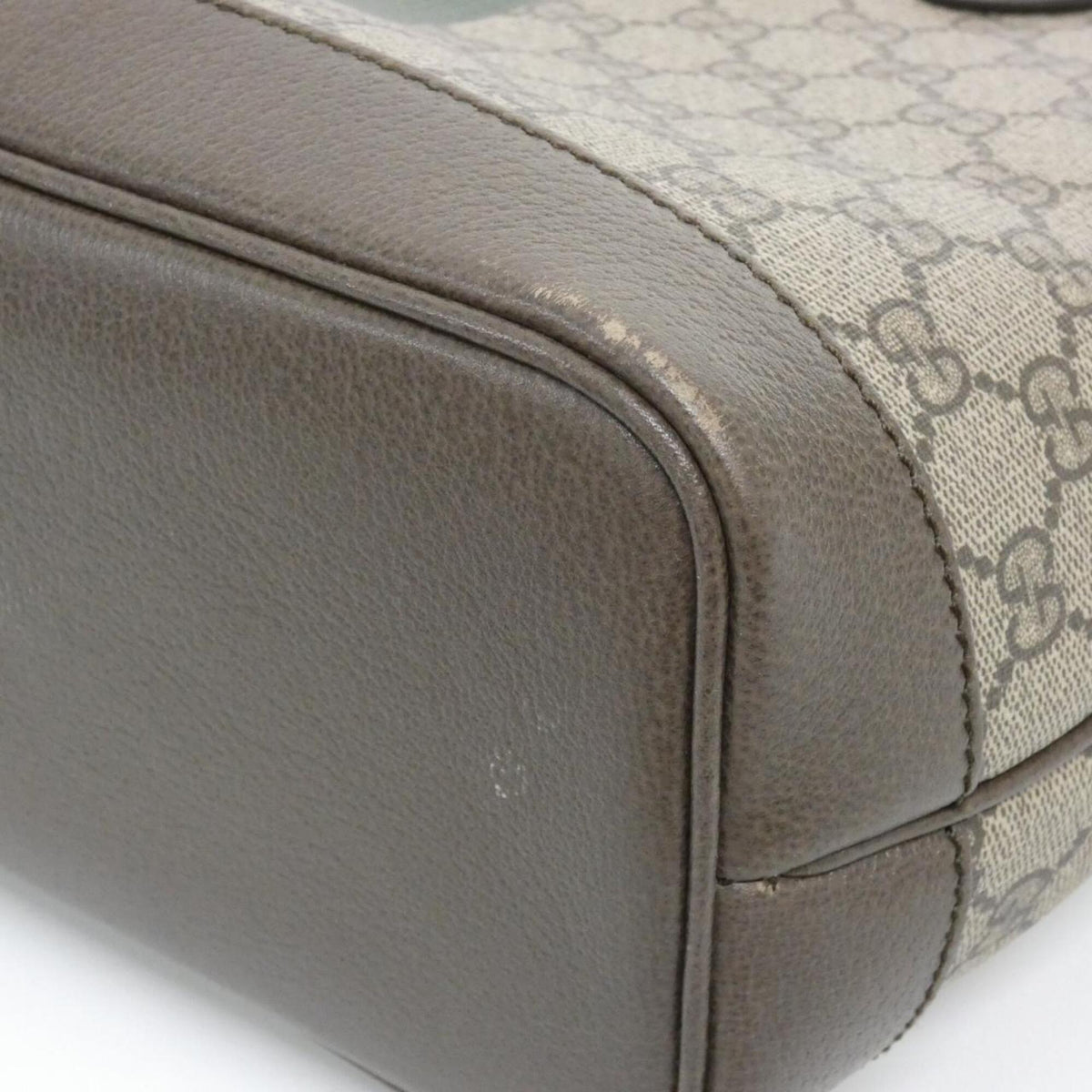 Gucci Beige Brown Multi-Color Gg Supreme Leather Handbag (Pre-Owned)