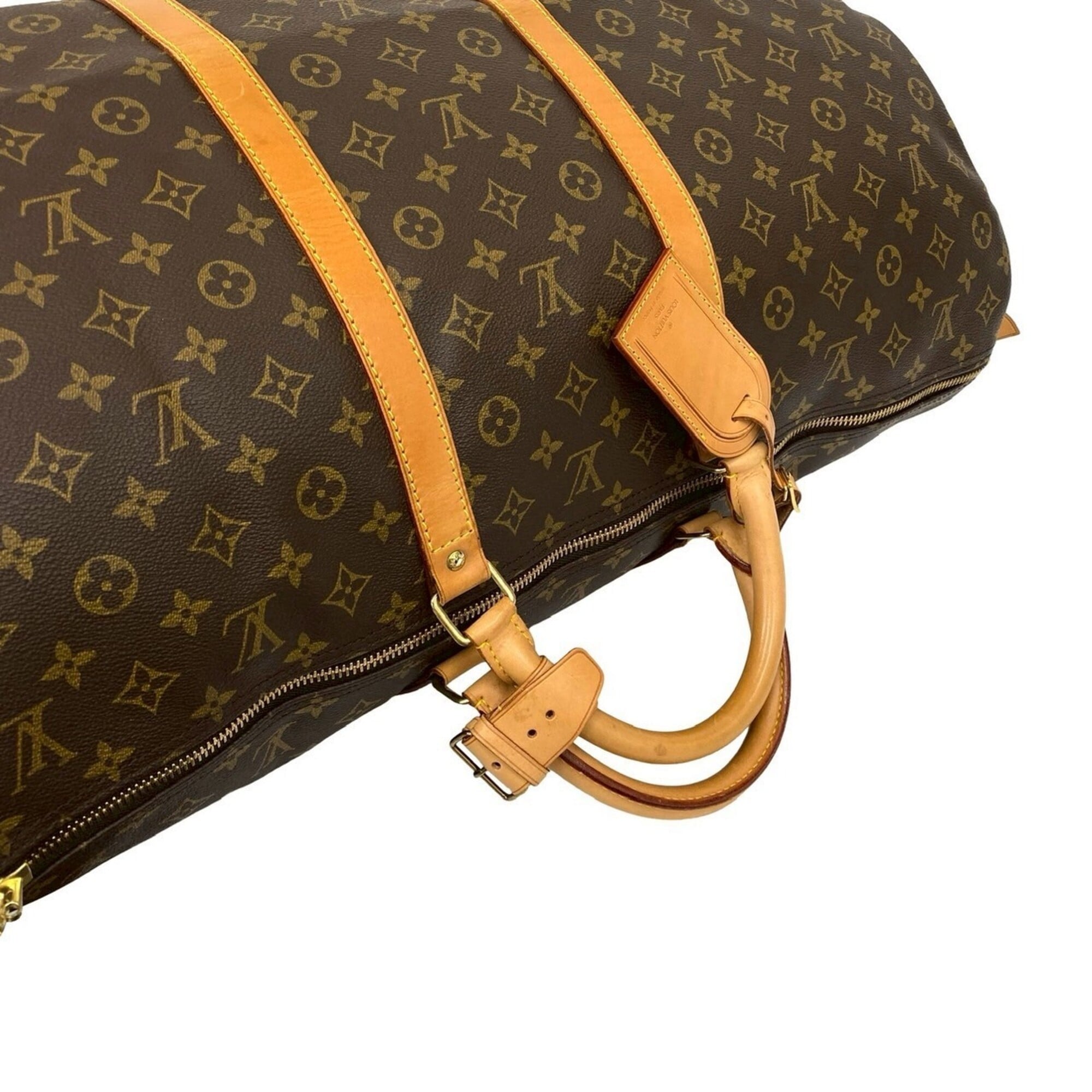 Louis Vuitton Brown Leather Pvc Boston Bag Handbag (Pre-Owned)