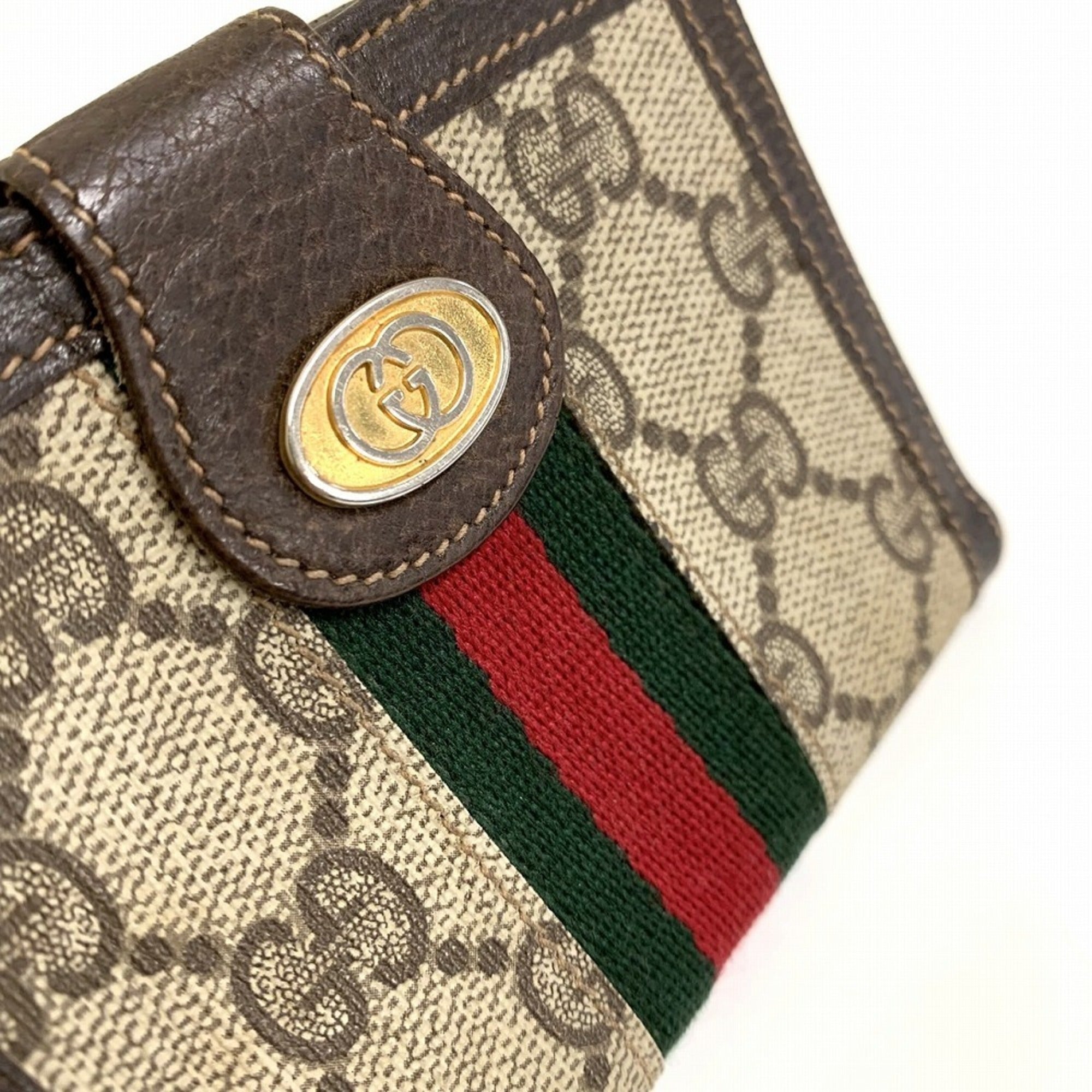 Gucci Brown Gg Supreme Leather Wallet (Bi-Fold) (Pre-Owned)