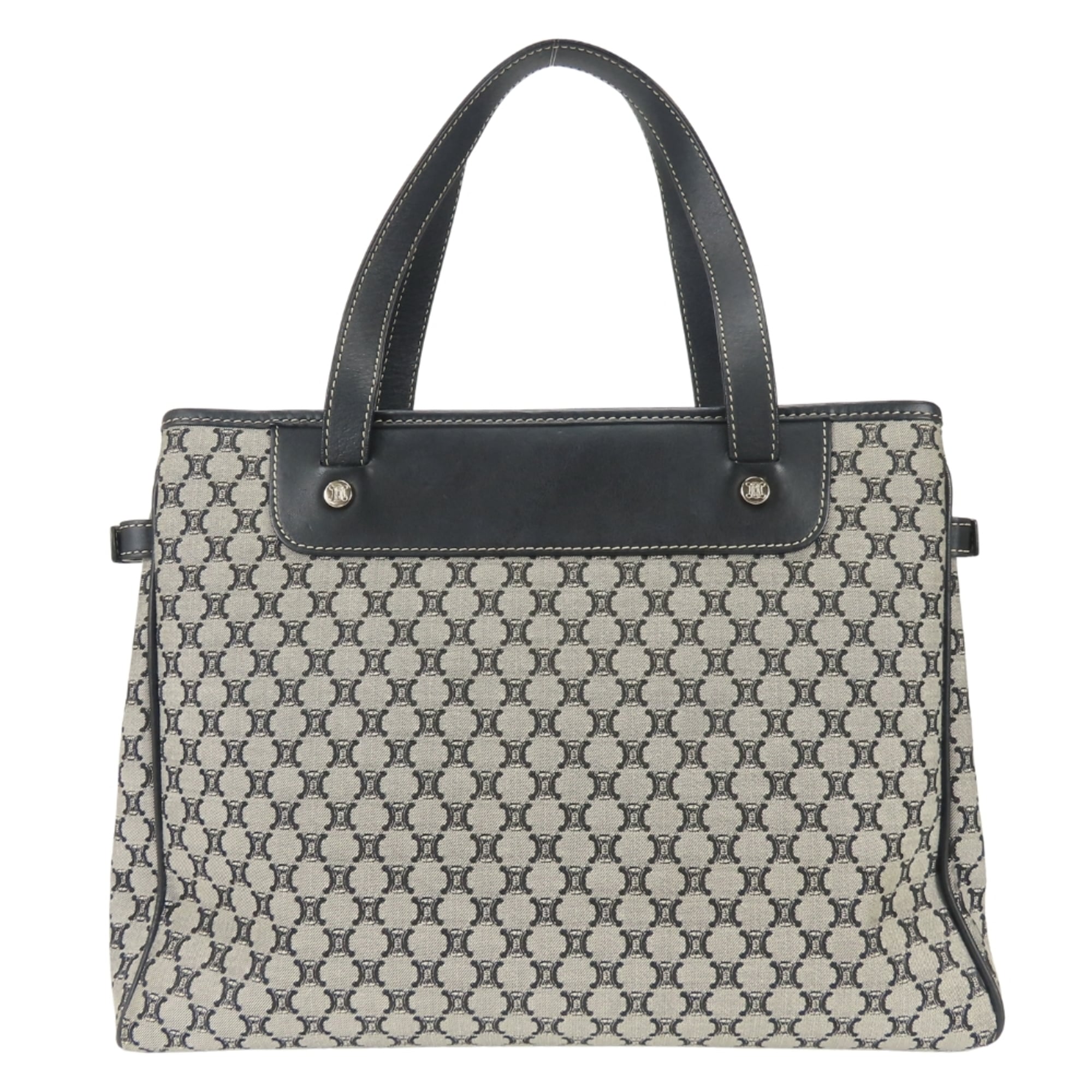 Celine Macadam Black Gray Tote Bag (Pre-Owned)