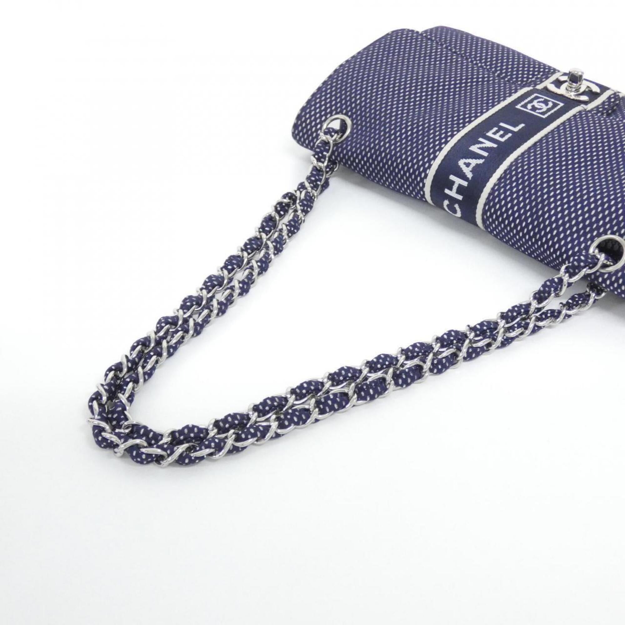 Chanel Navy Canvas Shoulder Bag (Pre-Owned)