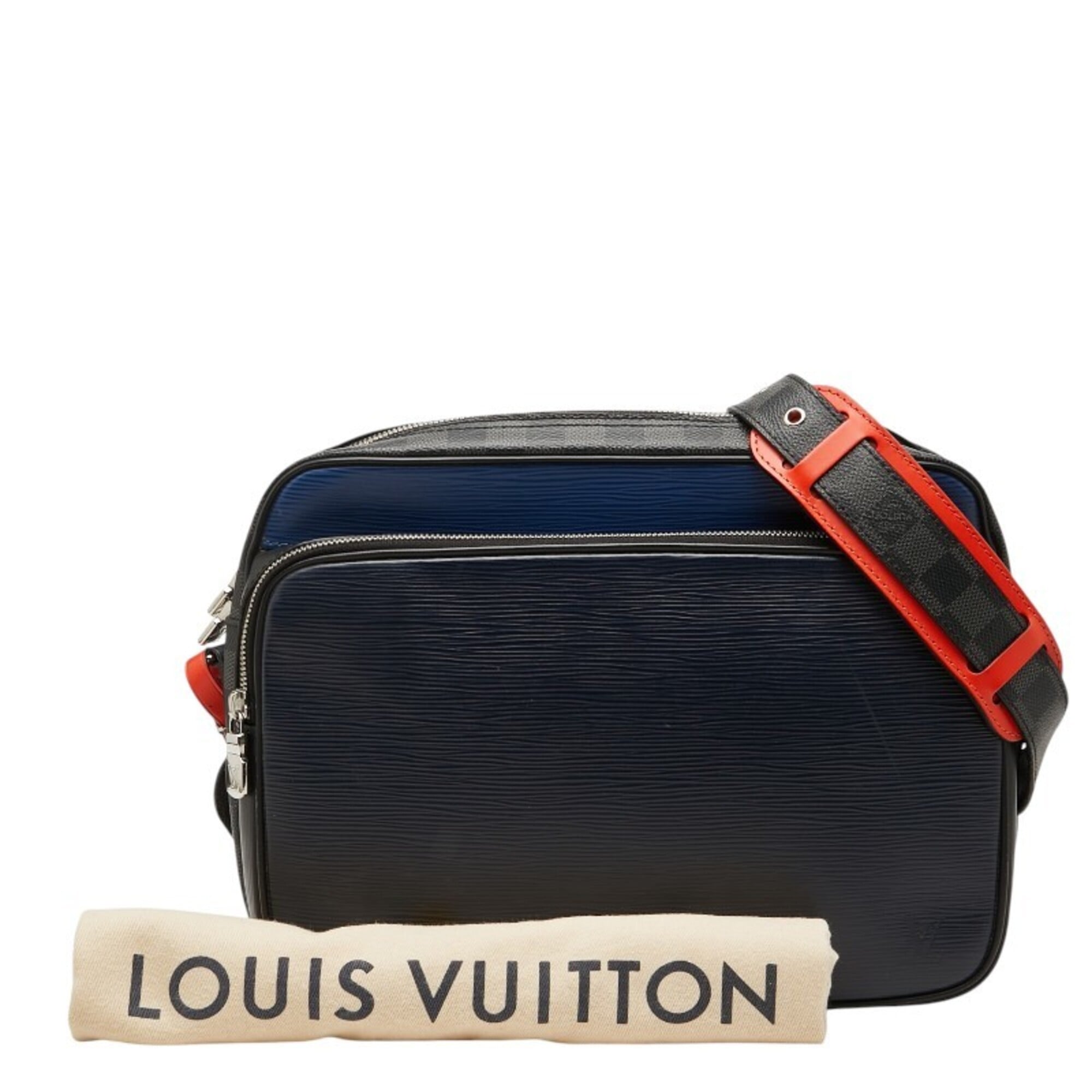 Louis Vuitton Blue Oxford Navy Blue Pvc Leather Shoulder Bag (Pre-Owned)