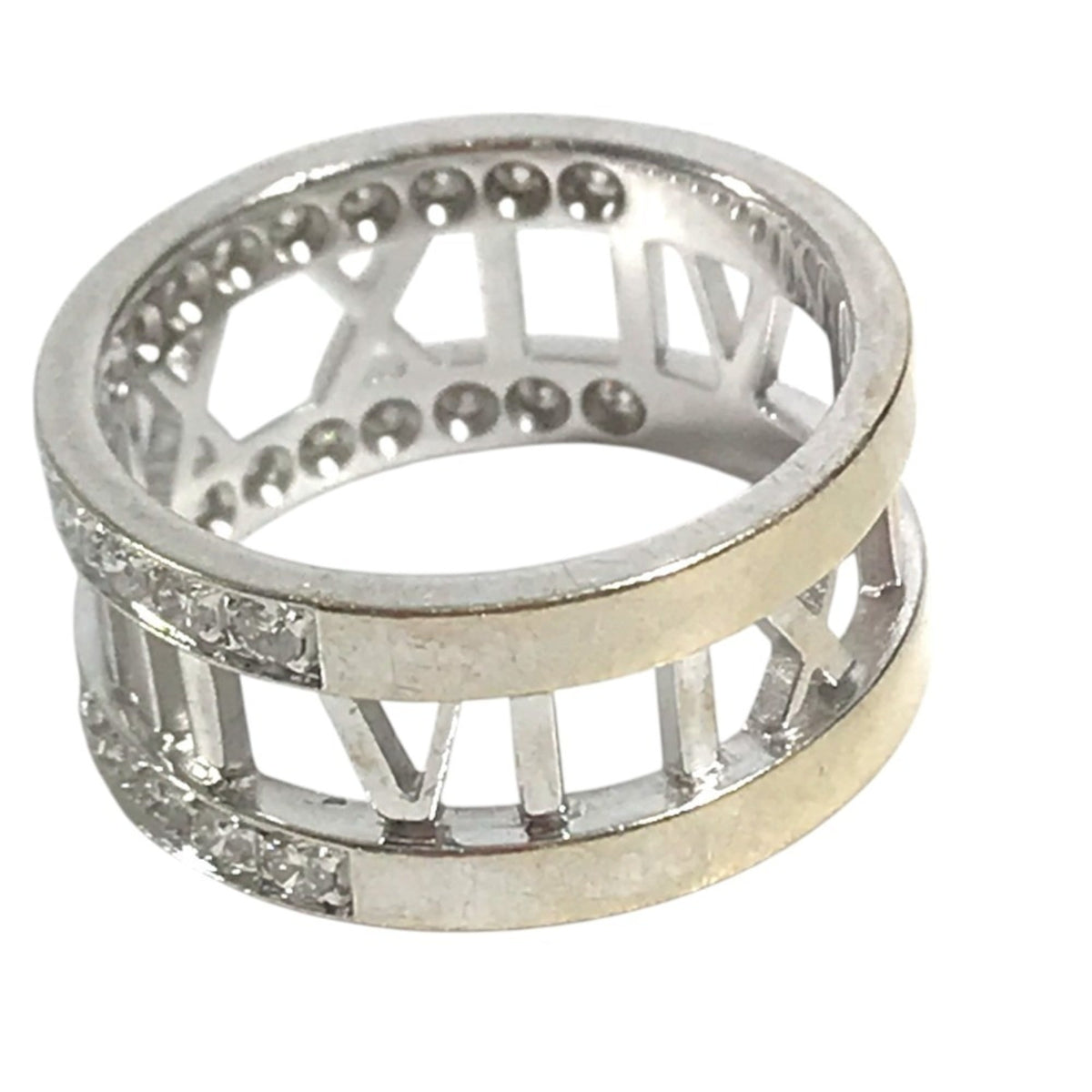 Tiffany Silver White Gold (18K) Band Ring (Pre-Owned)