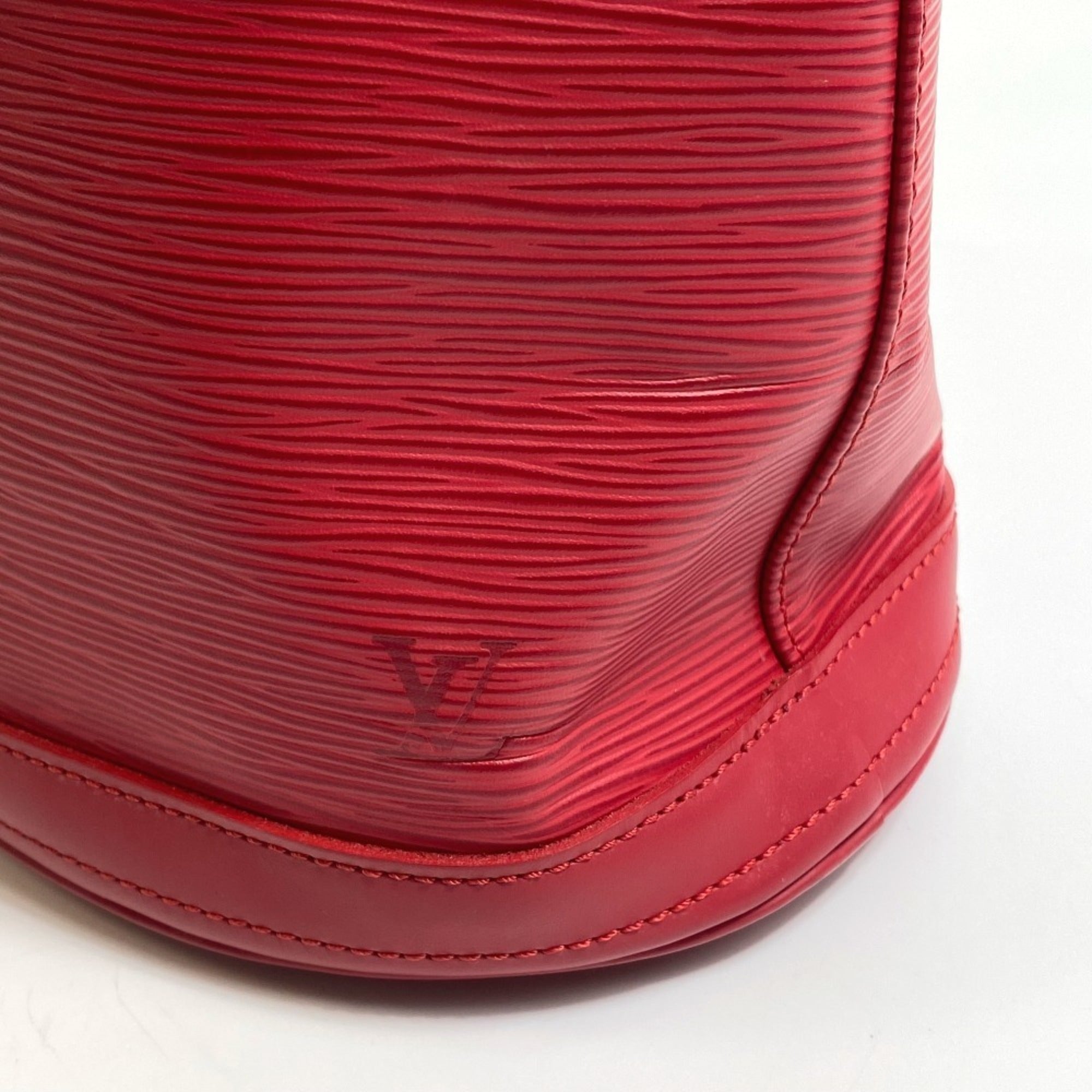 Louis Vuitton Red Color Rouge Epi Leather Pouch Shoulder Bag (Pre-Owned)