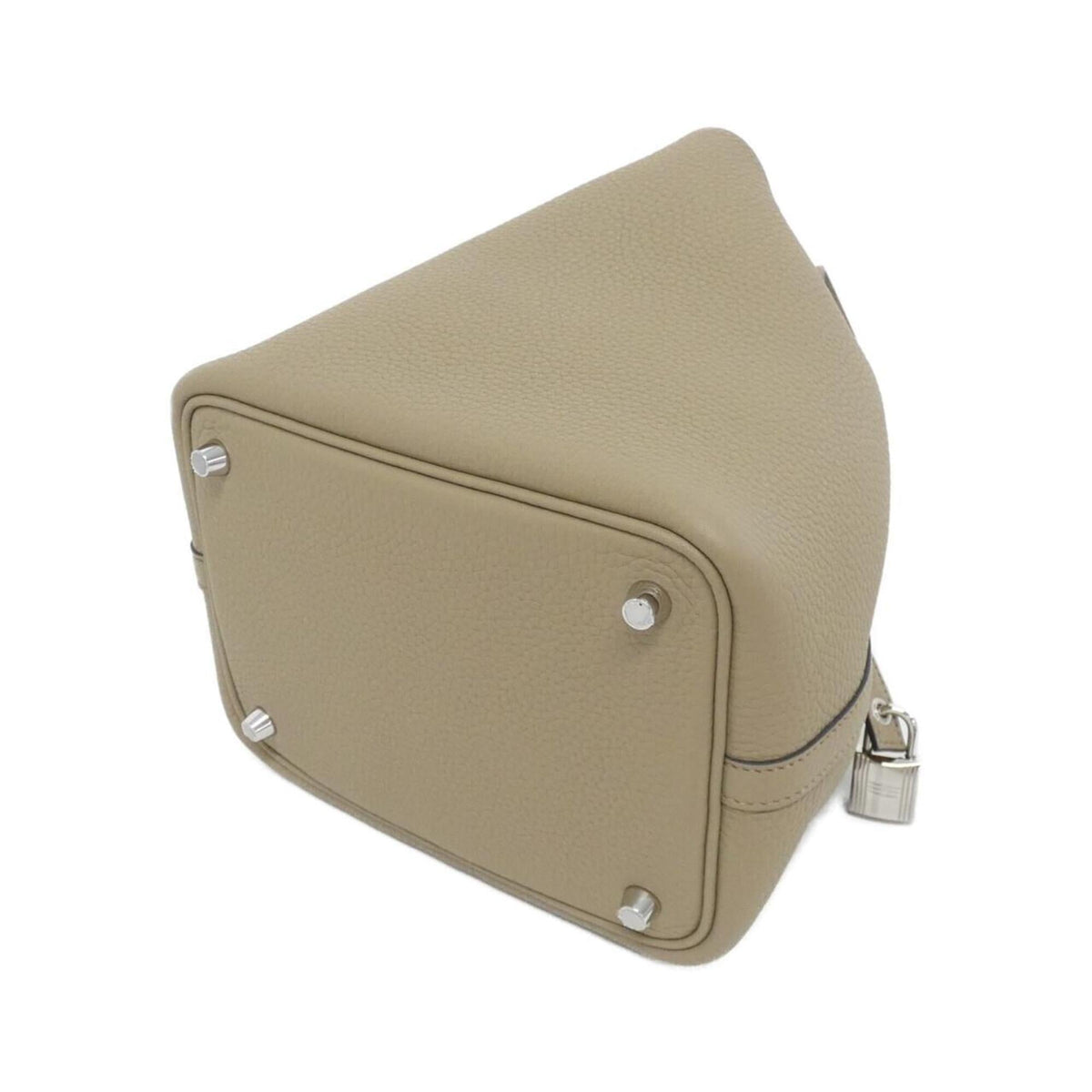 Hermes Picotin Beige Taurillon Clemence Leather Handbag (Pre-Owned)