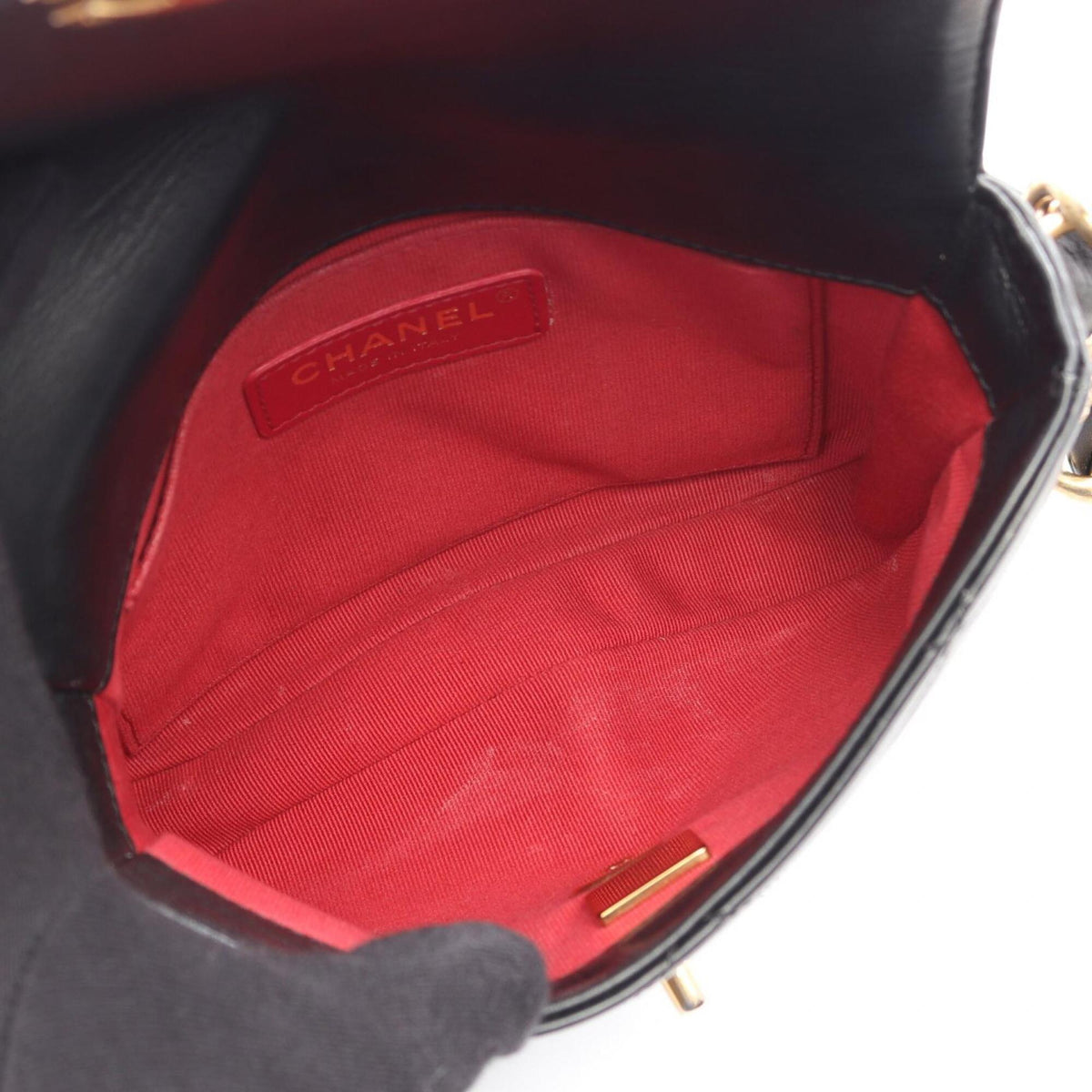 Chanel Matelasse Black Leather Handbag Shoulder Bag (Pre-Owned)
