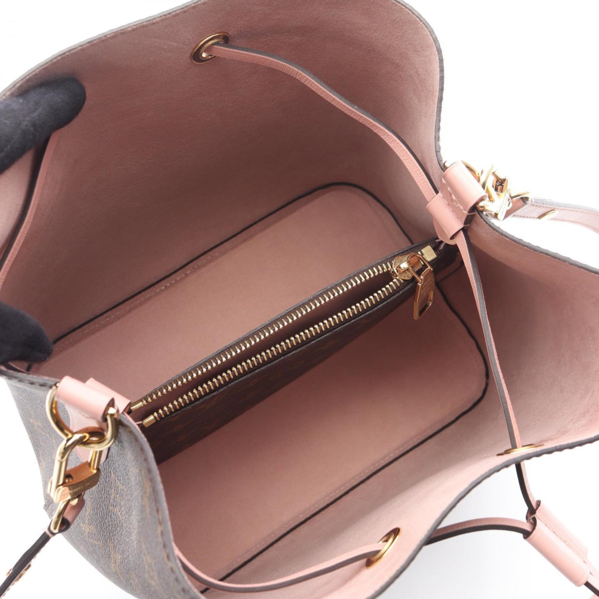 Louis Vuitton Brown Monogram Pink Rose Poudre Coated Canvas Leather Handbag Shoulder Bag (Pre-Owned)