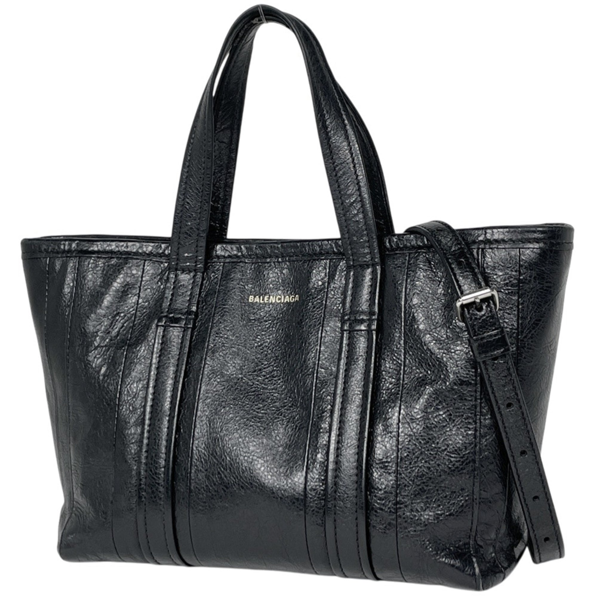 Balenciaga Black Leather Fanny Pack Handbag (Pre-Owned)