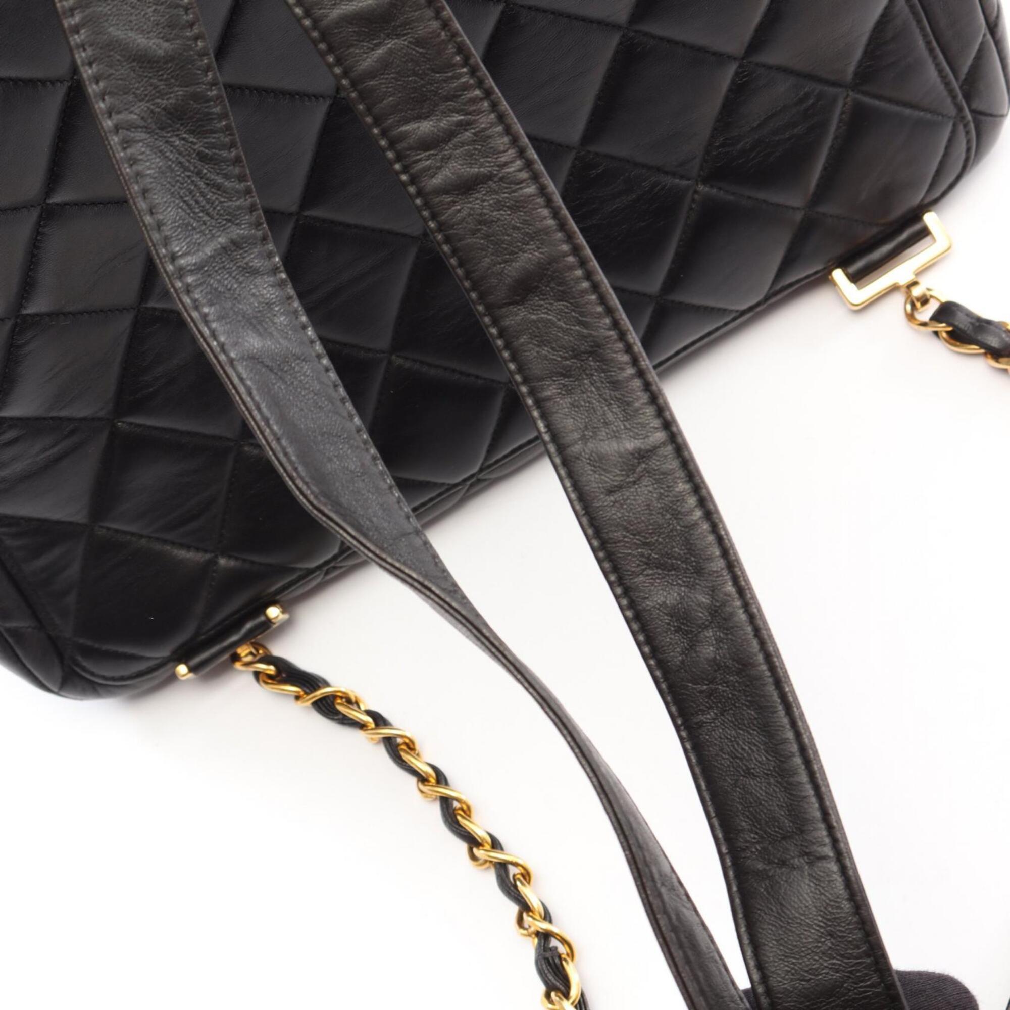 Chanel Black Leather Backpack (Pre-Owned)
