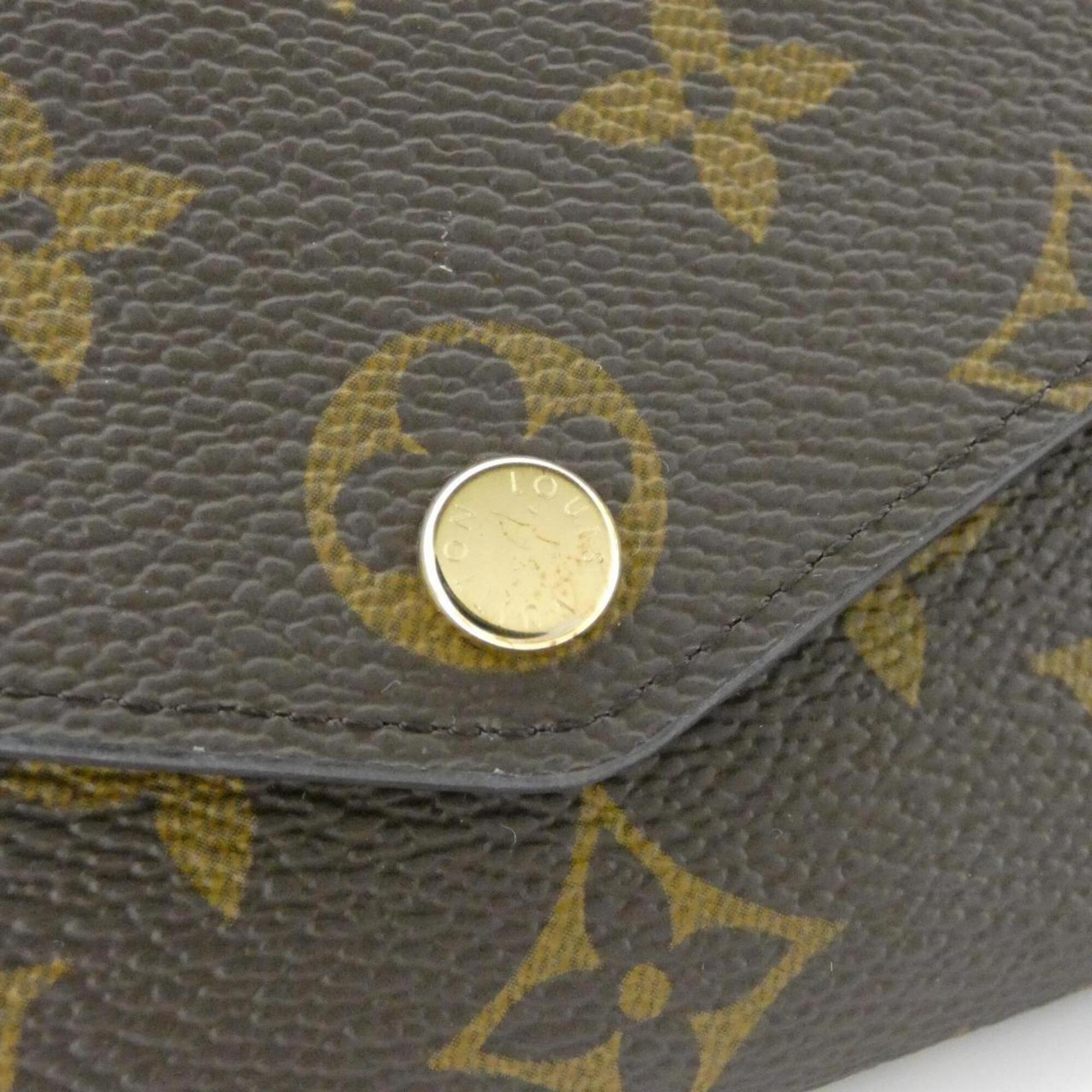 Louis Vuitton Marron Coated Canvas Long Wallet (Bi-Fold) (Pre-Owned)