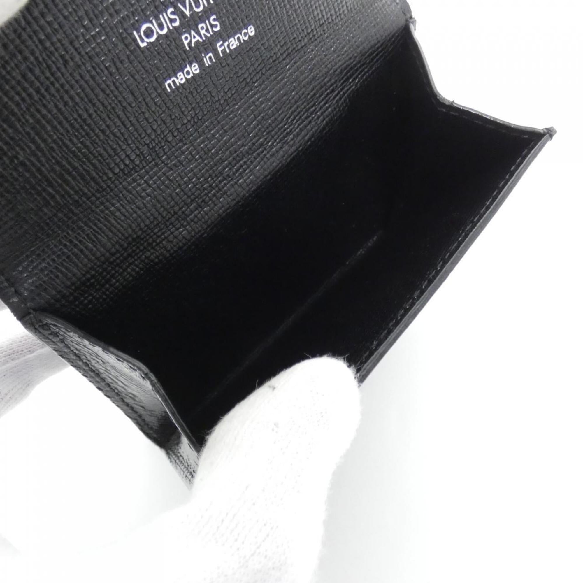 Louis Vuitton Black Leather Coin Purse/Coin Case (Pre-Owned)