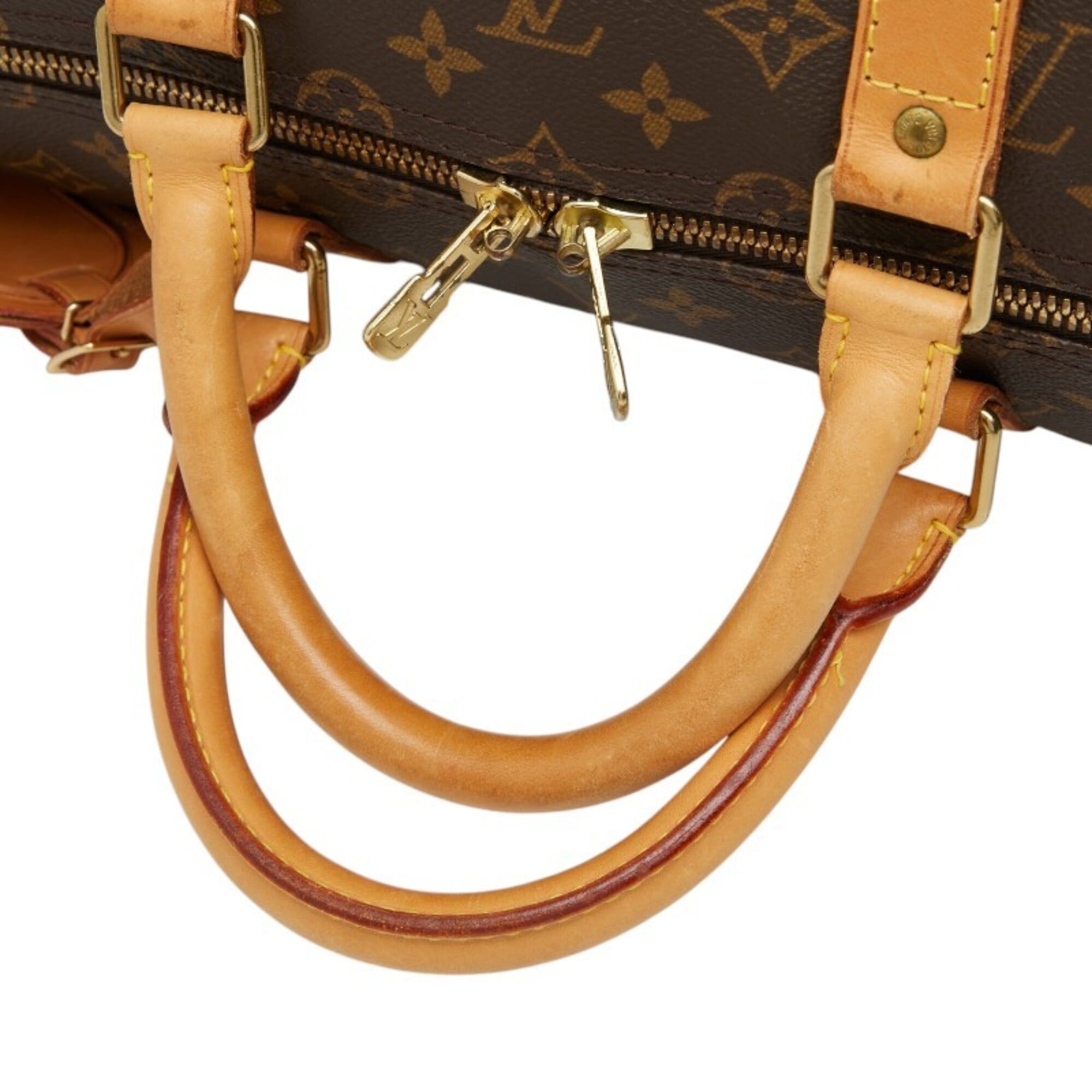 Louis Vuitton Brown Pvc Leather Boston Bag Shoulder Bag (Pre-Owned)