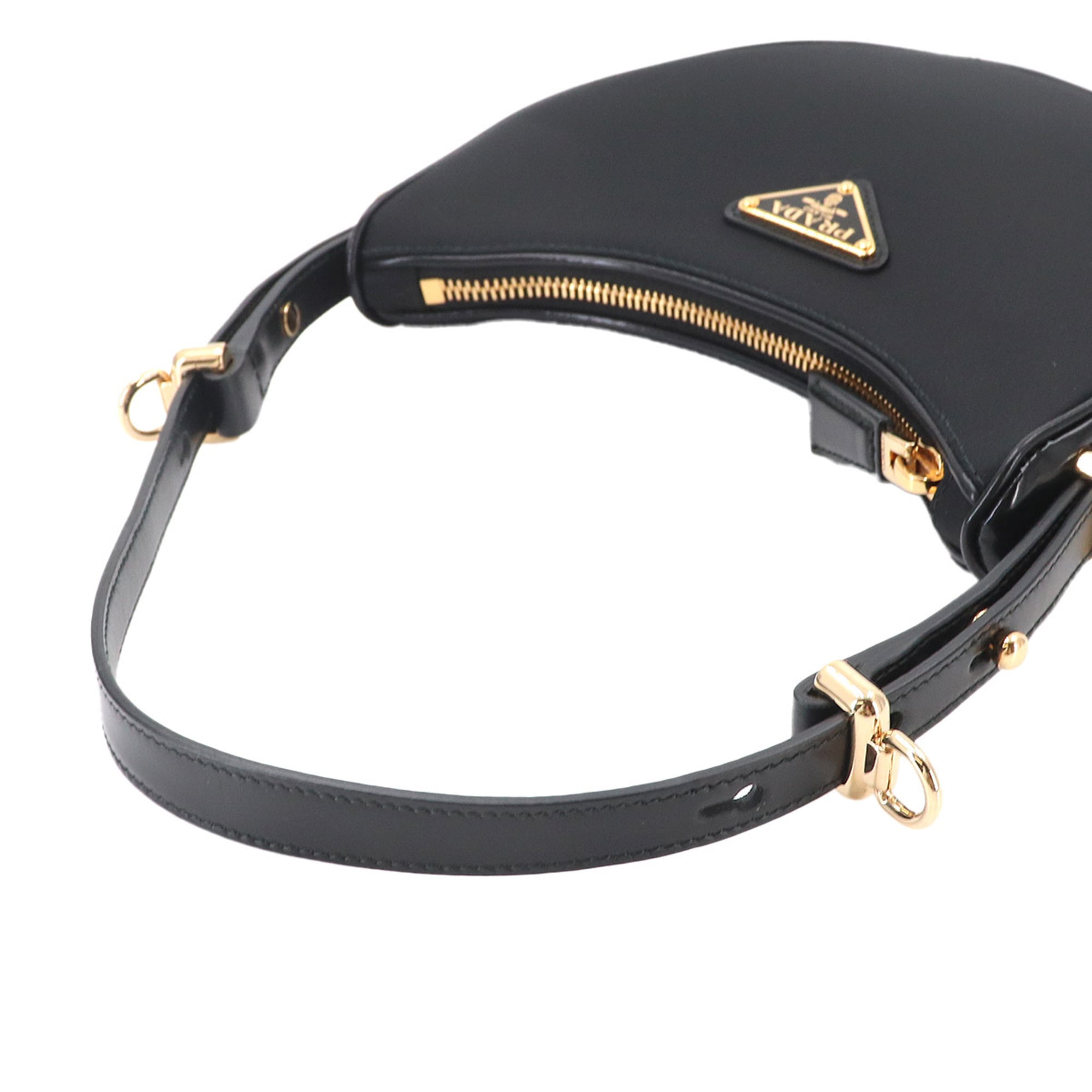 Prada Black Nylon Leather Handbag (Pre-Owned)
