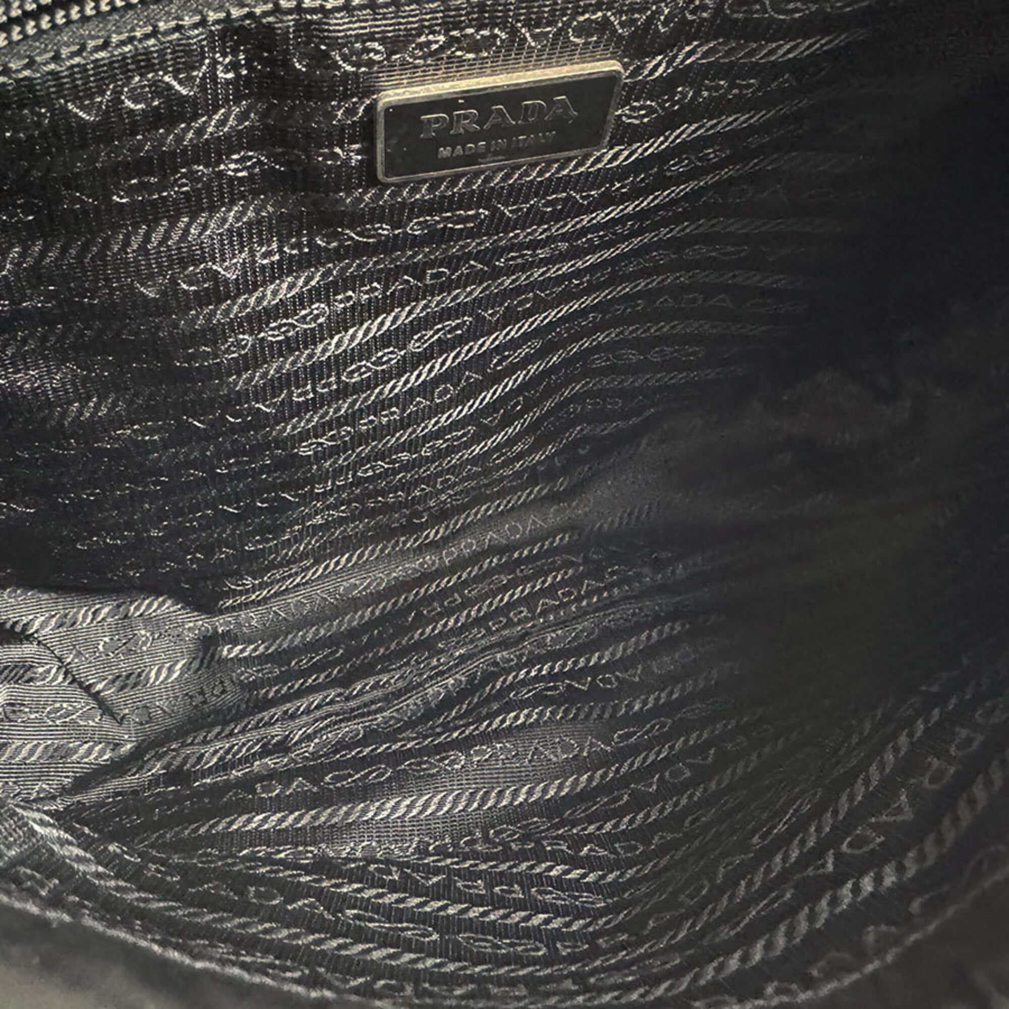 Prada Black Nylon Leather Handbag (Pre-Owned)