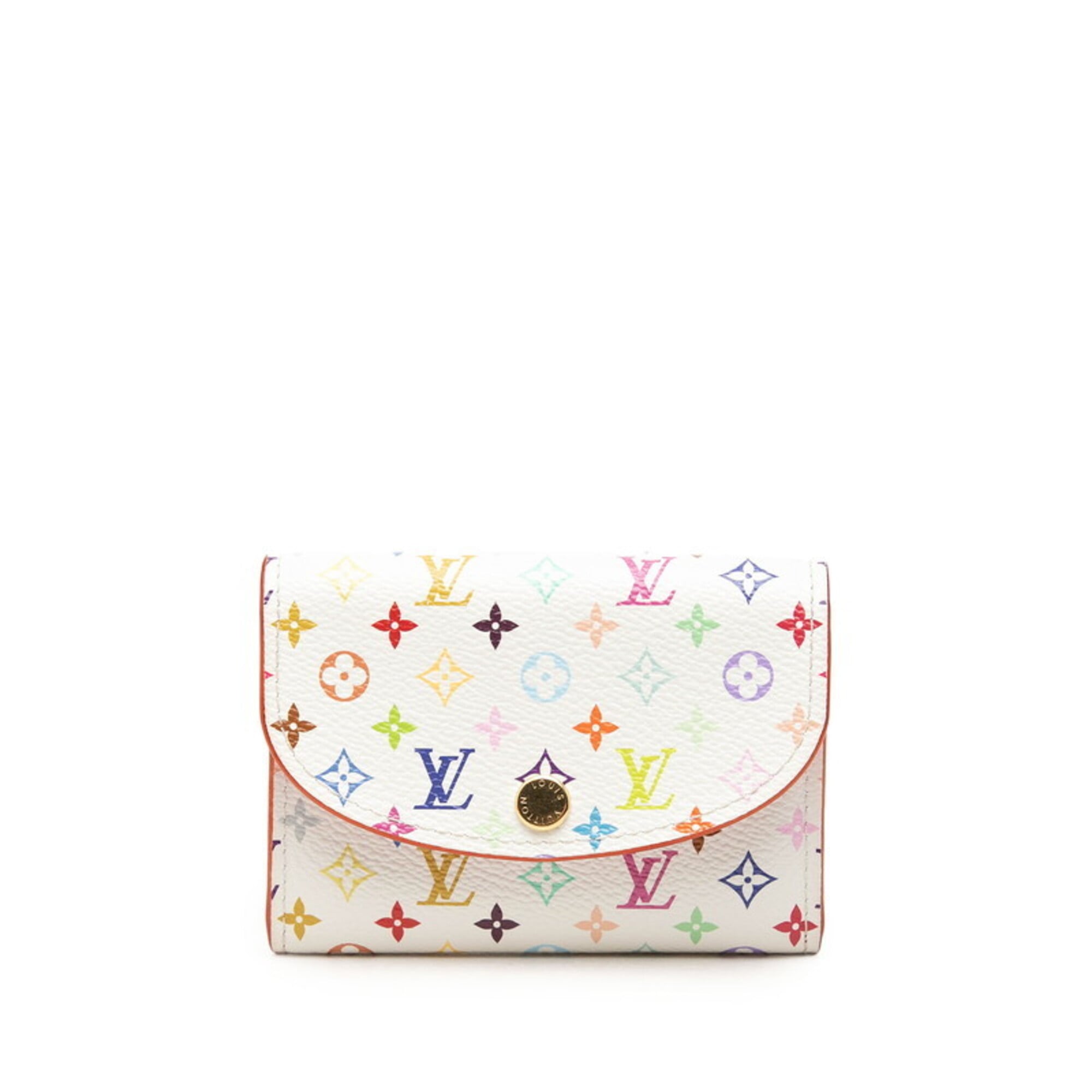 Louis Vuitton Multi-Color White Pvc Leather Coin Purse/Coin Case (Pre-Owned)