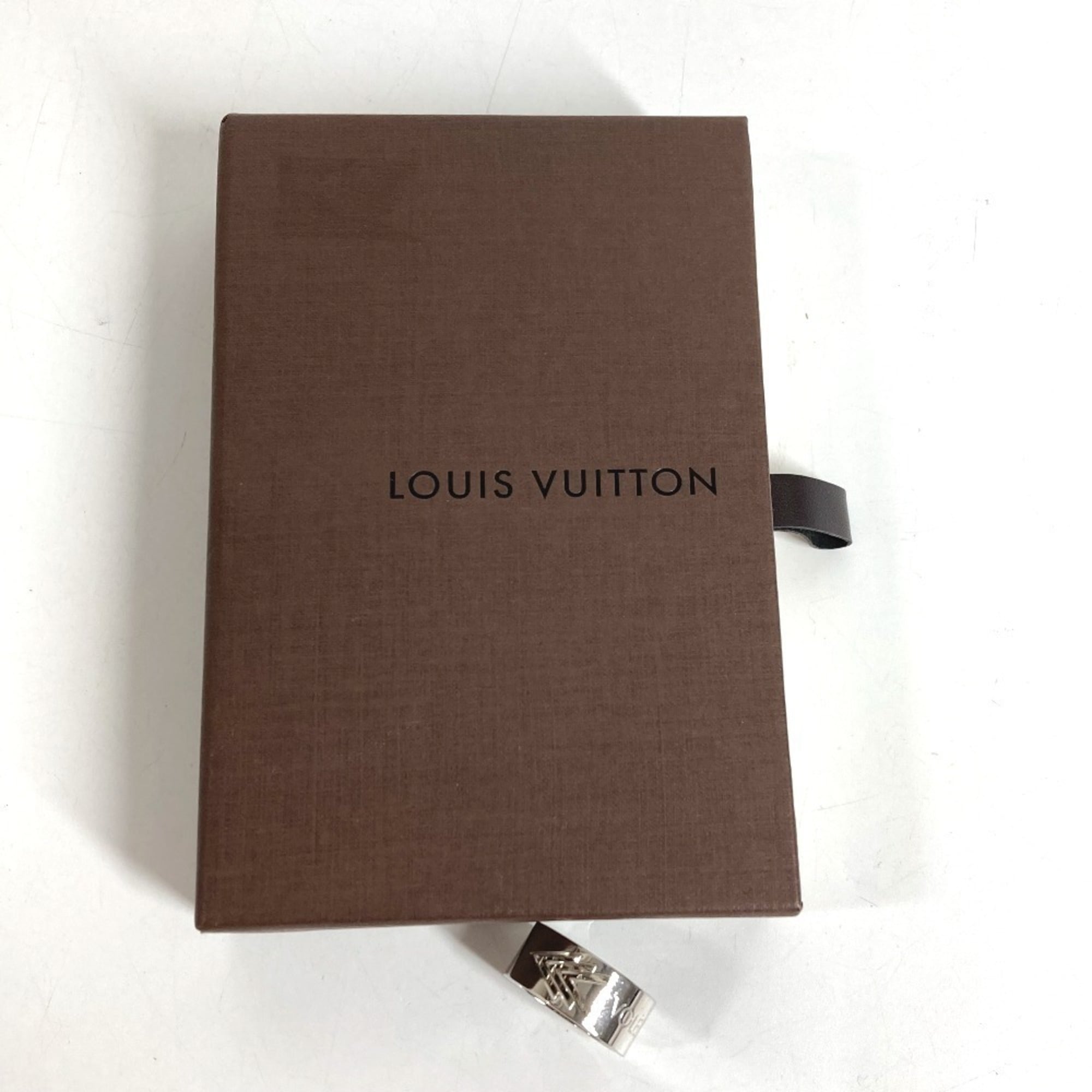 Louis Vuitton Silver Metal Band Ring (Pre-Owned)