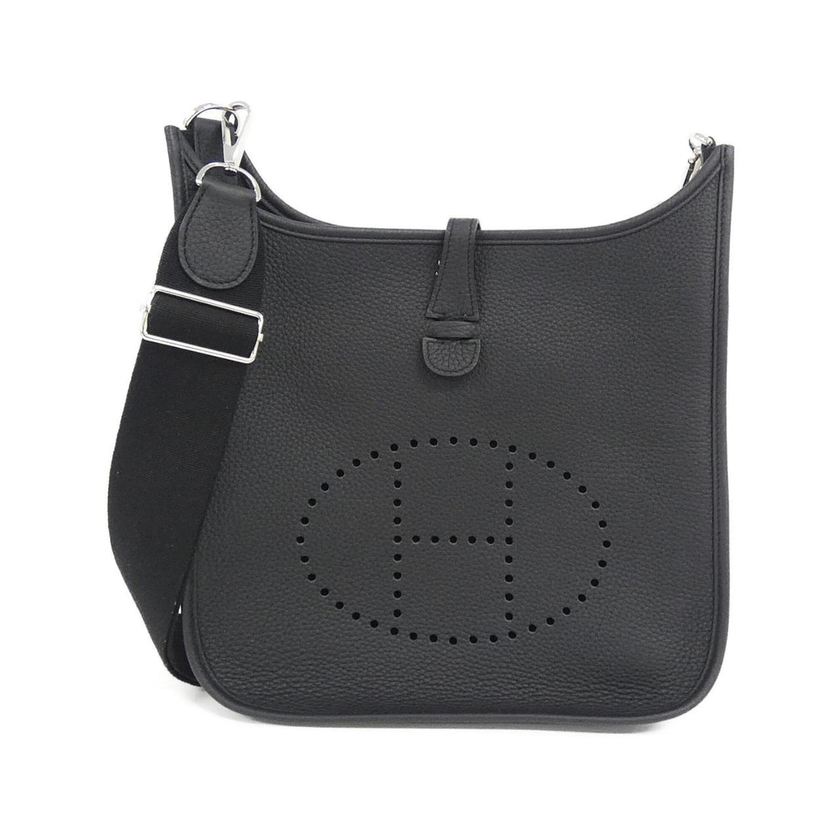 Hermes Black Taurillon Clemence Leather Shoulder Bag (Pre-Owned)
