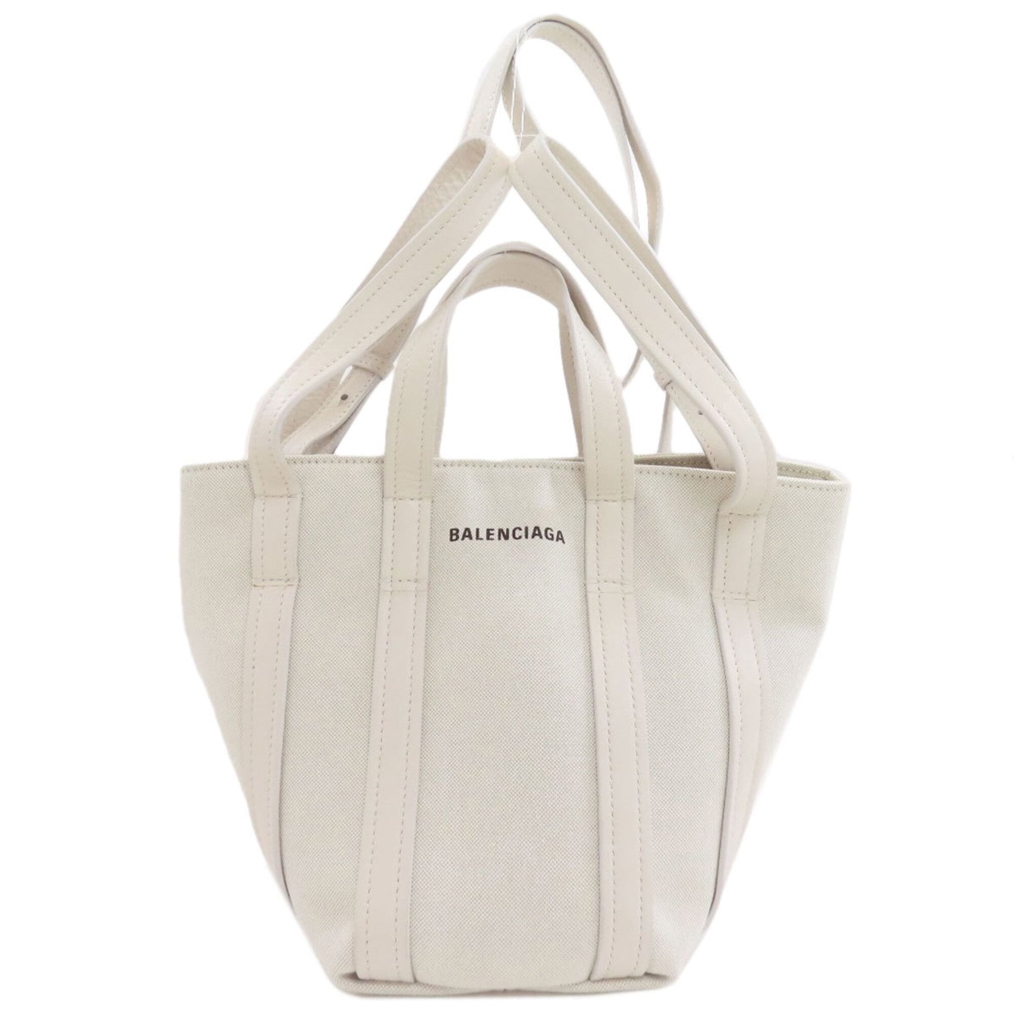 Balenciaga White Canvas Handbag (Pre-Owned)