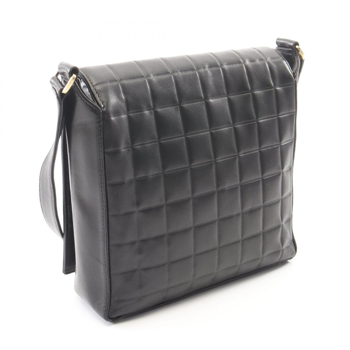 Chanel Black Leather Handbag Shoulder Bag (Pre-Owned)