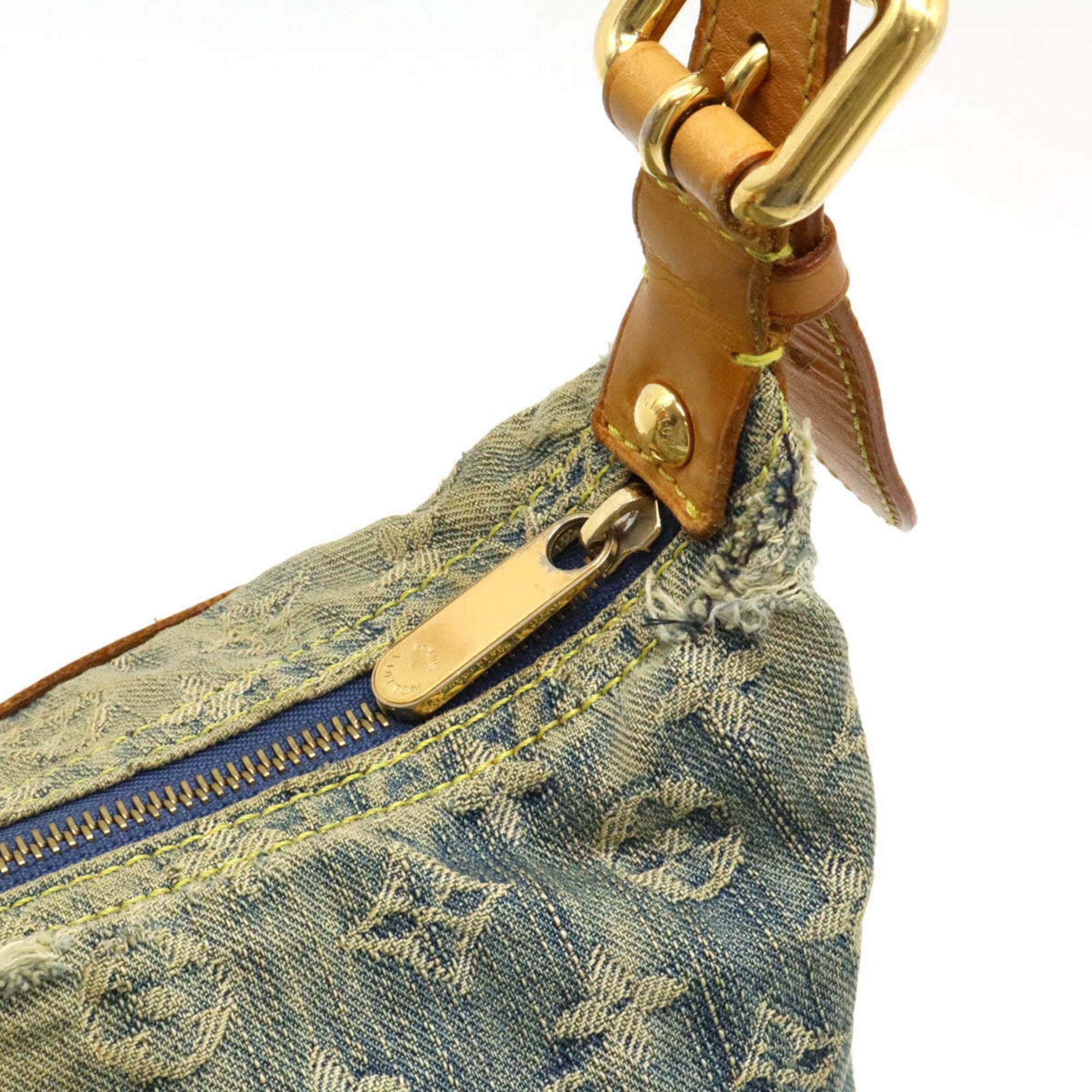 Louis Vuitton Blue Monogram Denim Shoulder Bag (Pre-Owned)