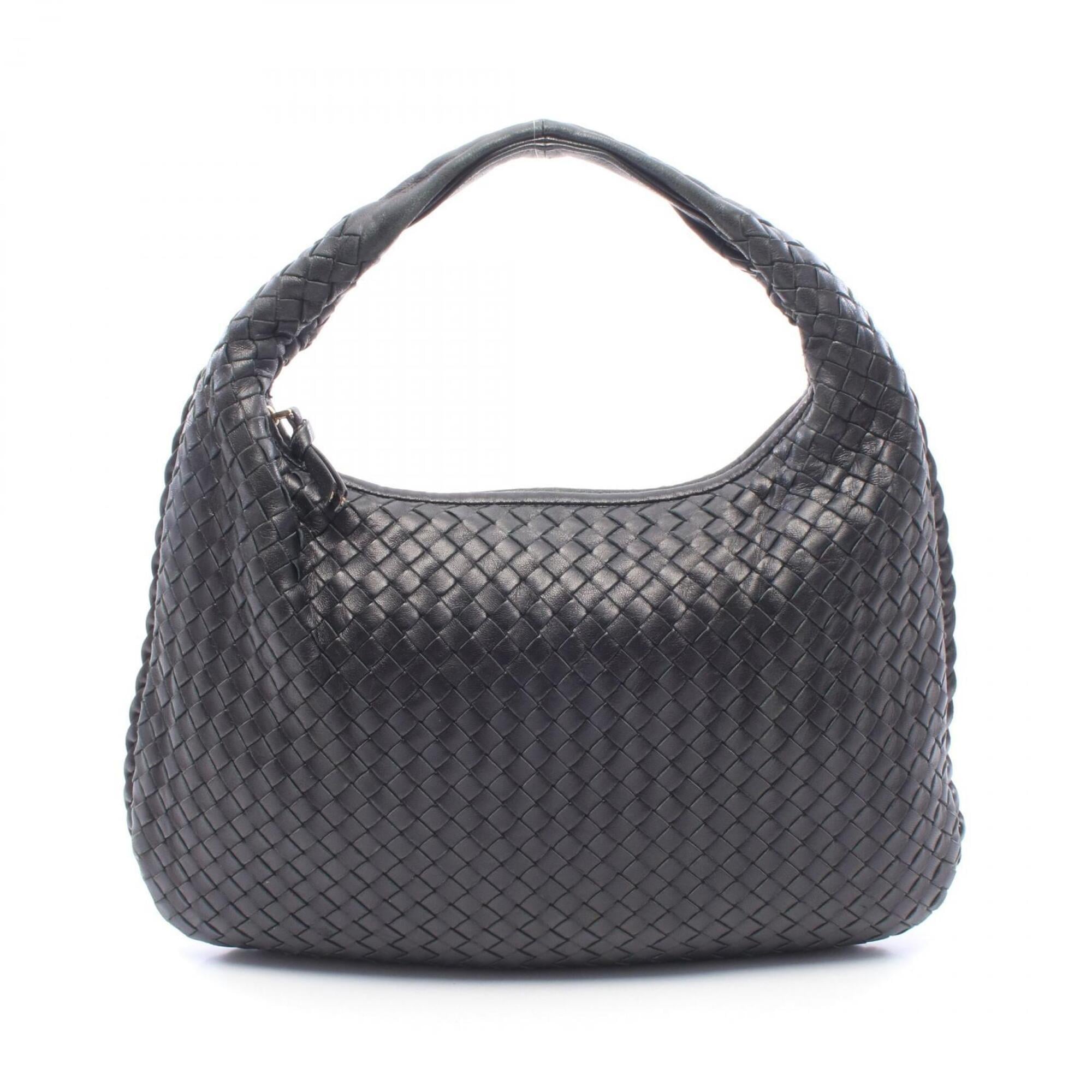 Bottega Veneta Black Intrecciato Handbag Shoulder Bag (Pre-Owned)
