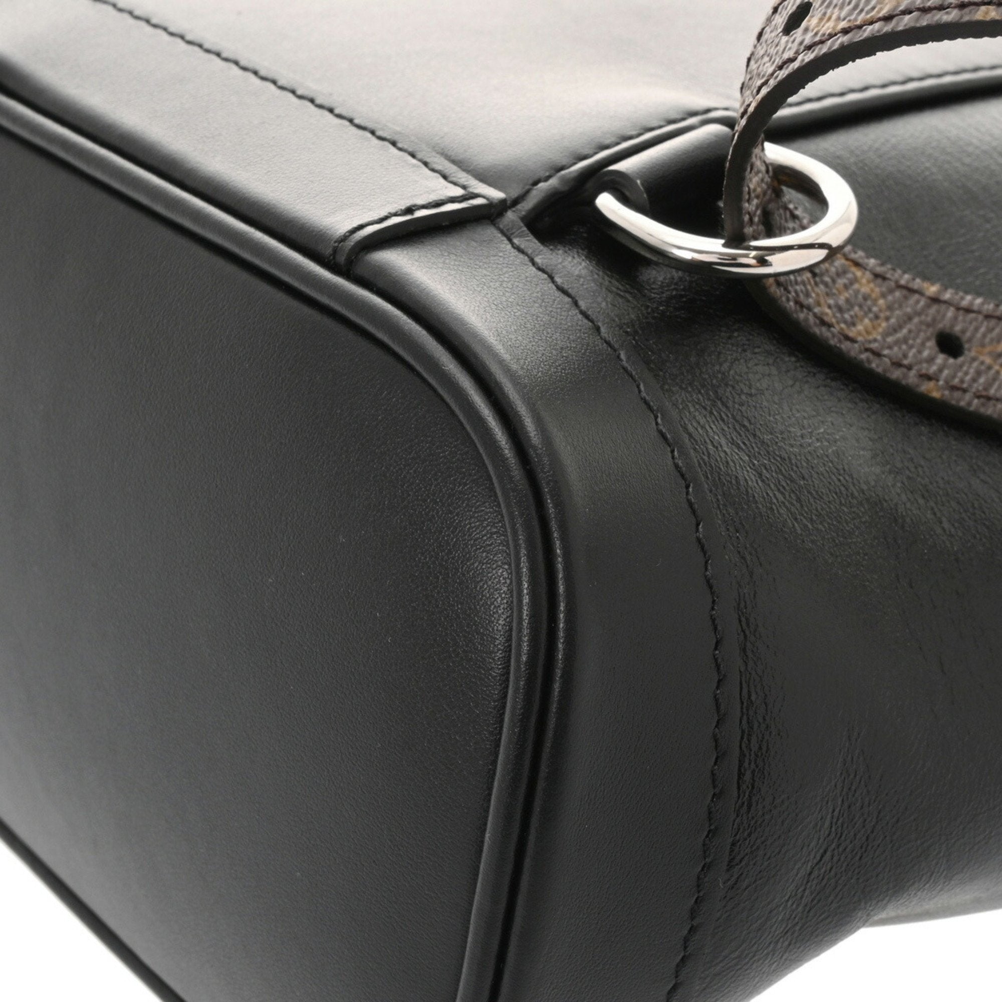 Louis Vuitton Black Leather Monogram Backpack (Pre-Owned)