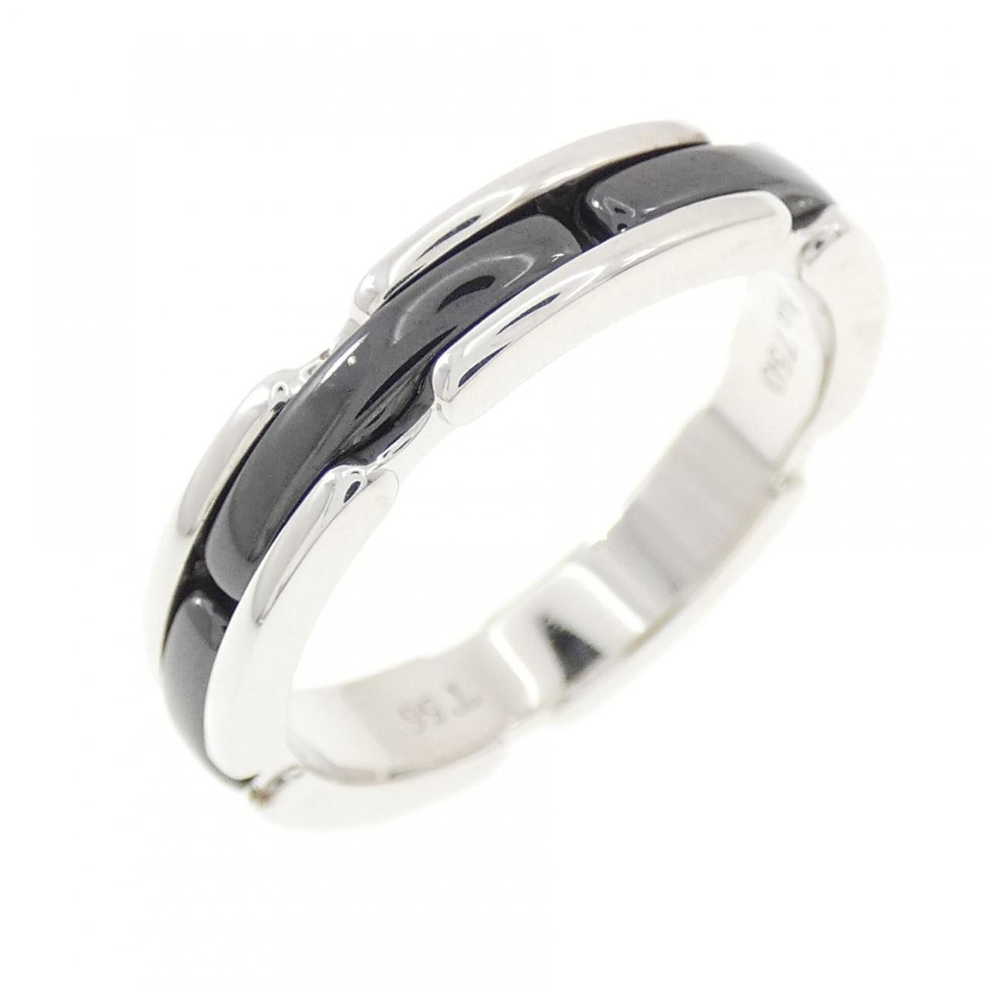 Chanel White Gold (18K) Ceramic Band Ring (Pre-Owned)