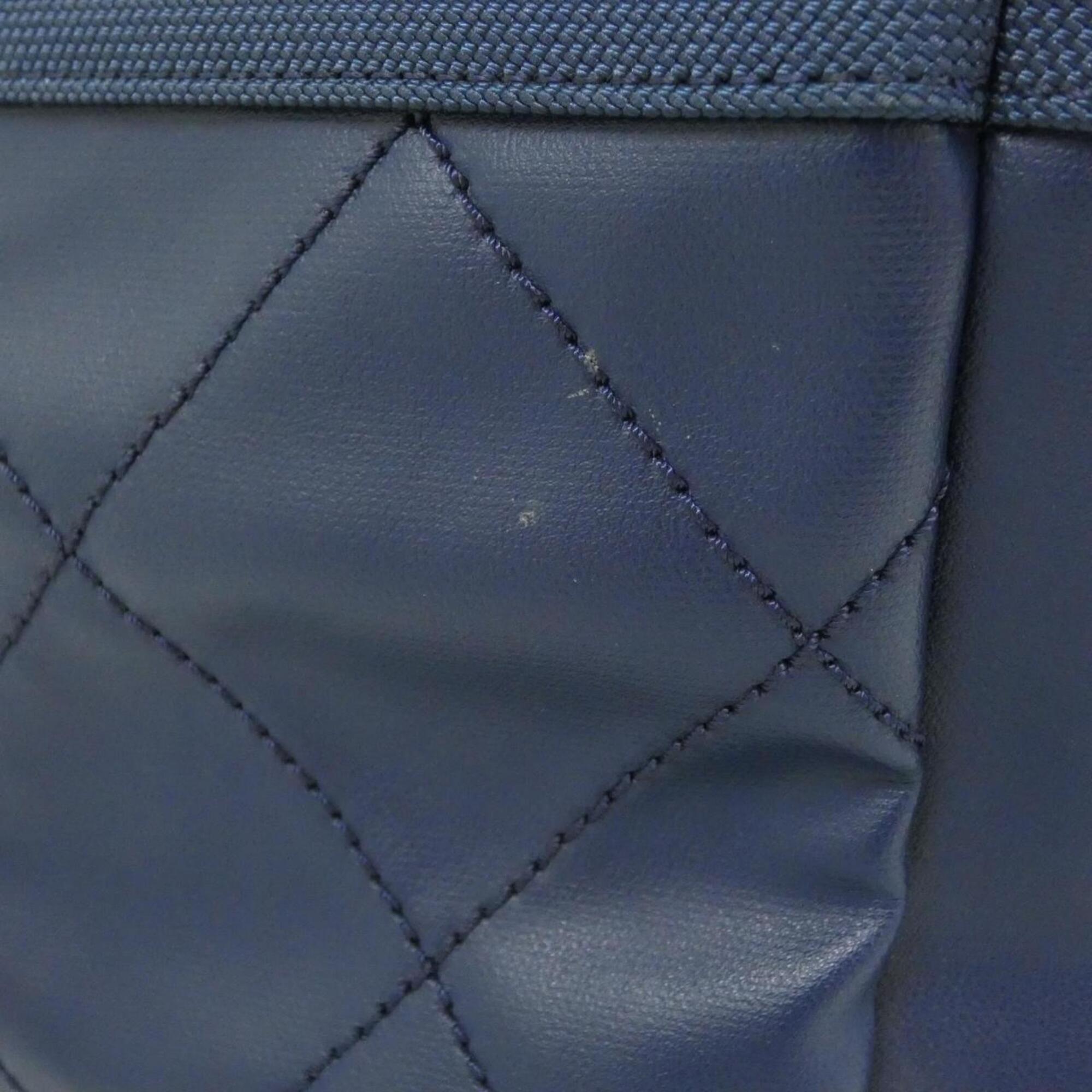 Chanel Navy Canvas Handbag (Pre-Owned)