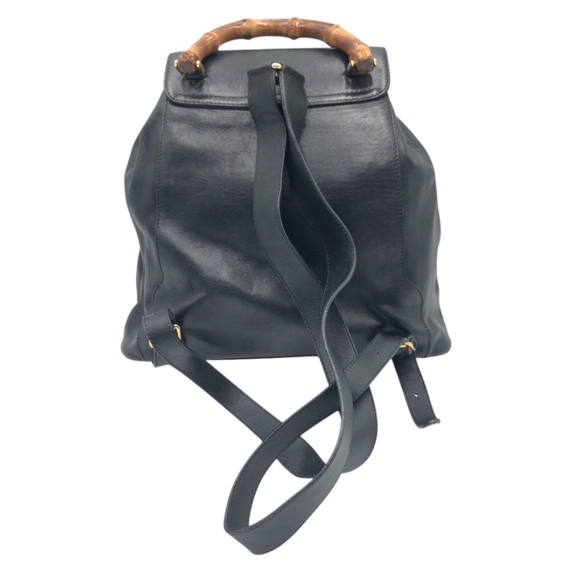 Gucci Black Leather Backpack (Pre-Owned)