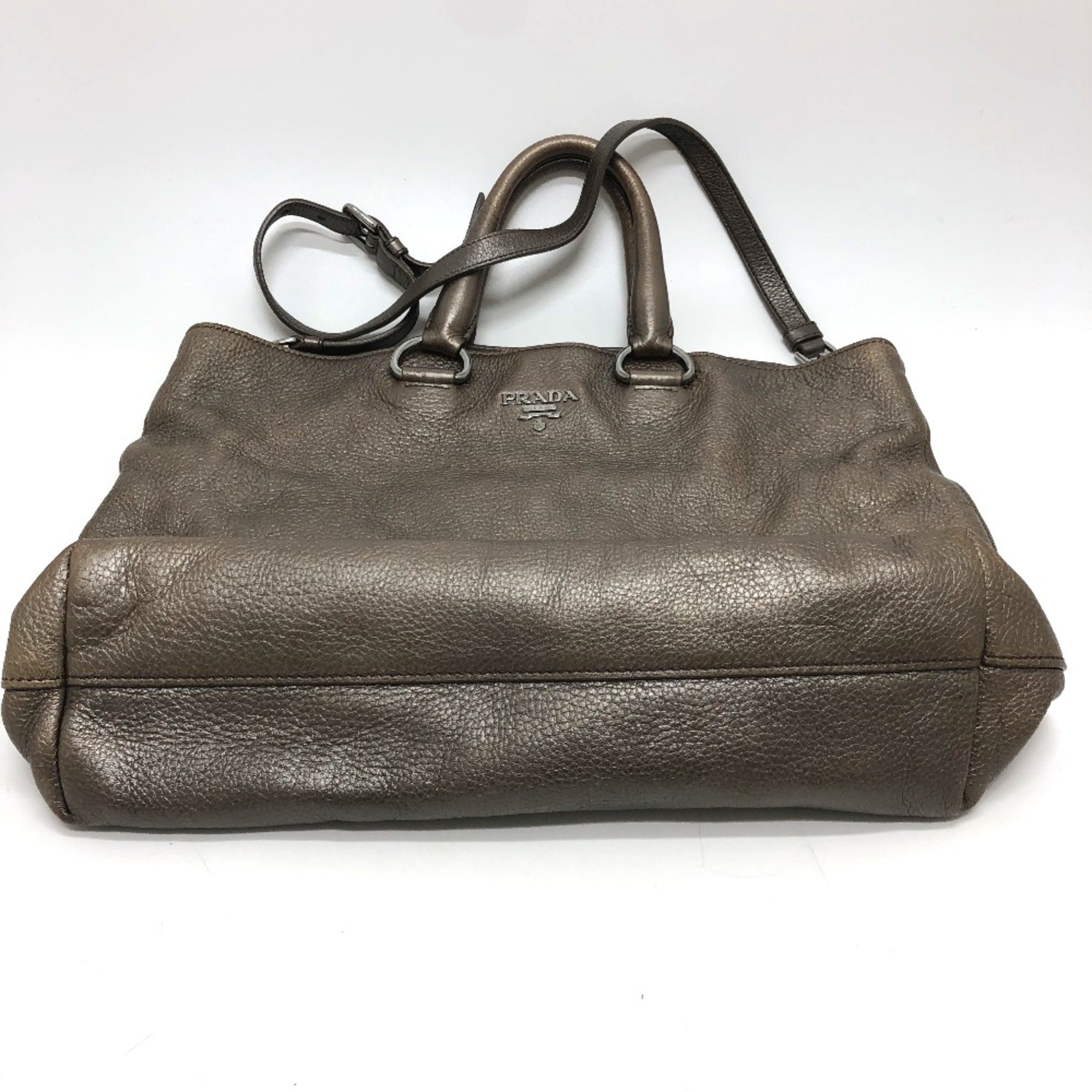 Prada Brown Leather Tote Bag (Pre-Owned)
